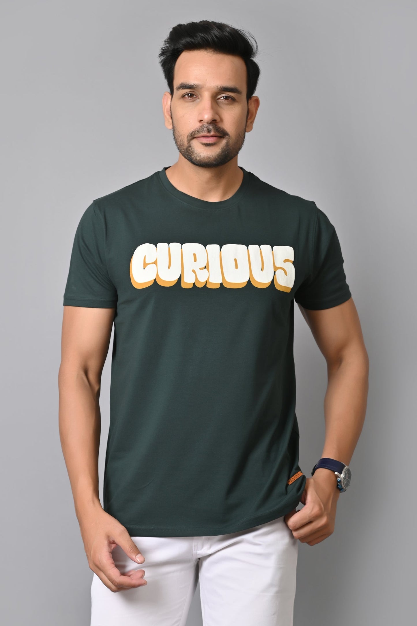 Arbour Men Typography Round Neck Cotton Blend T-Shirt