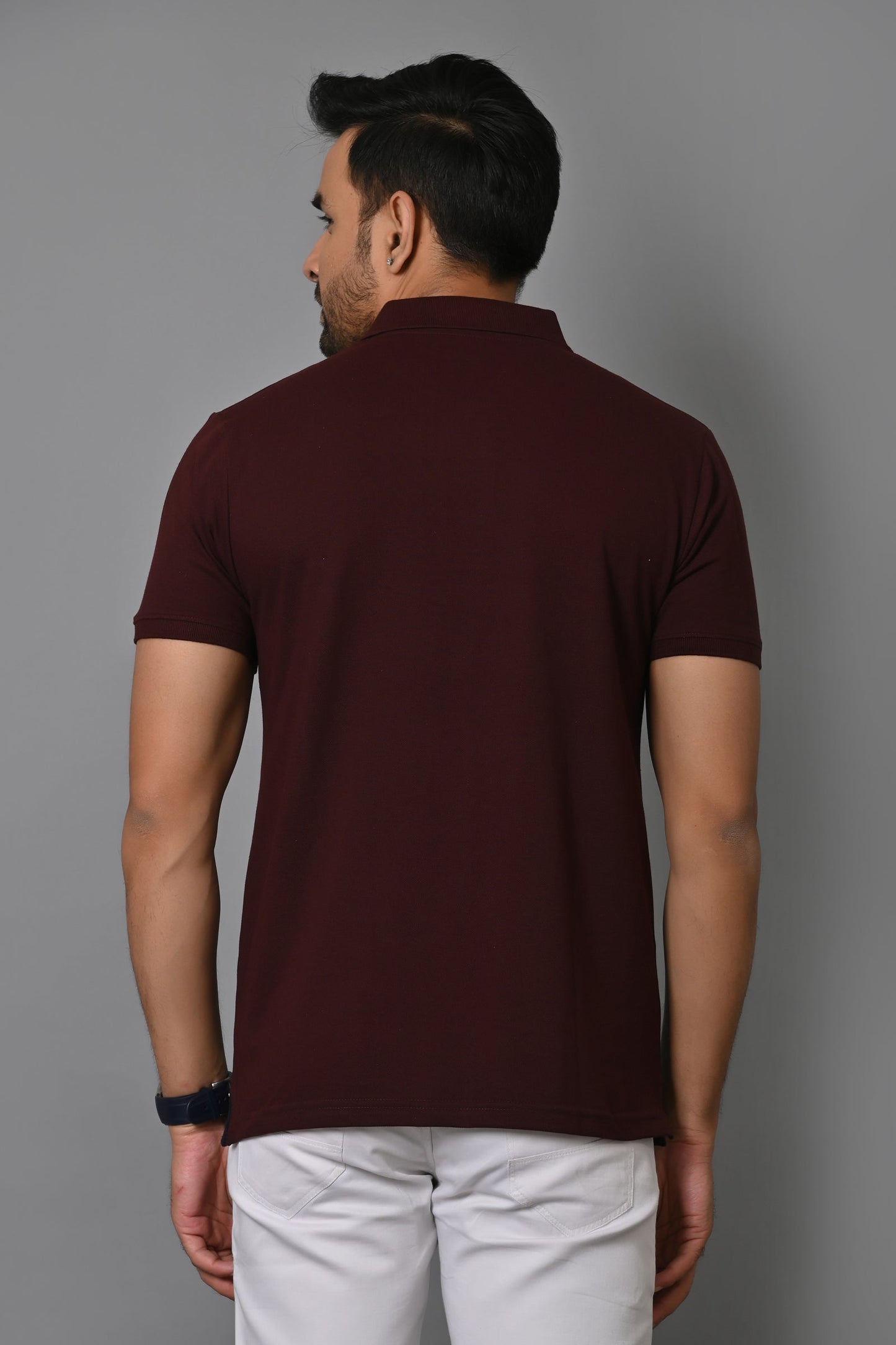 Arbour Men Colorblock Polo Neck Cotton Blend  T-Shirt