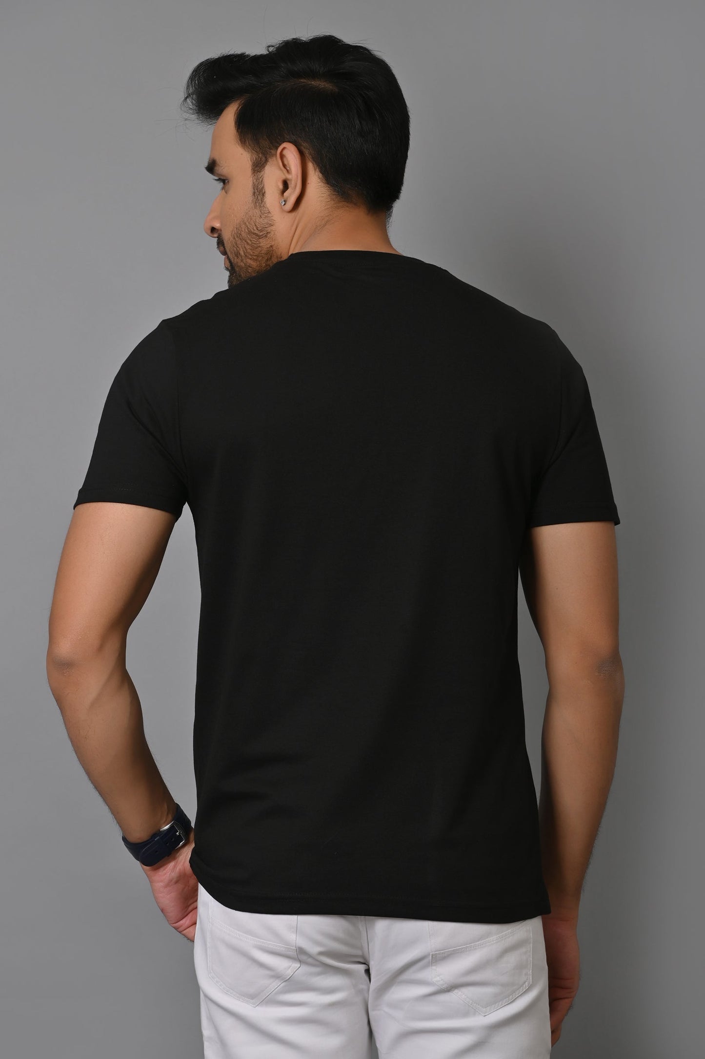 Arbour Men Round Neck Slim Fit Half Sleeves T-Shirt