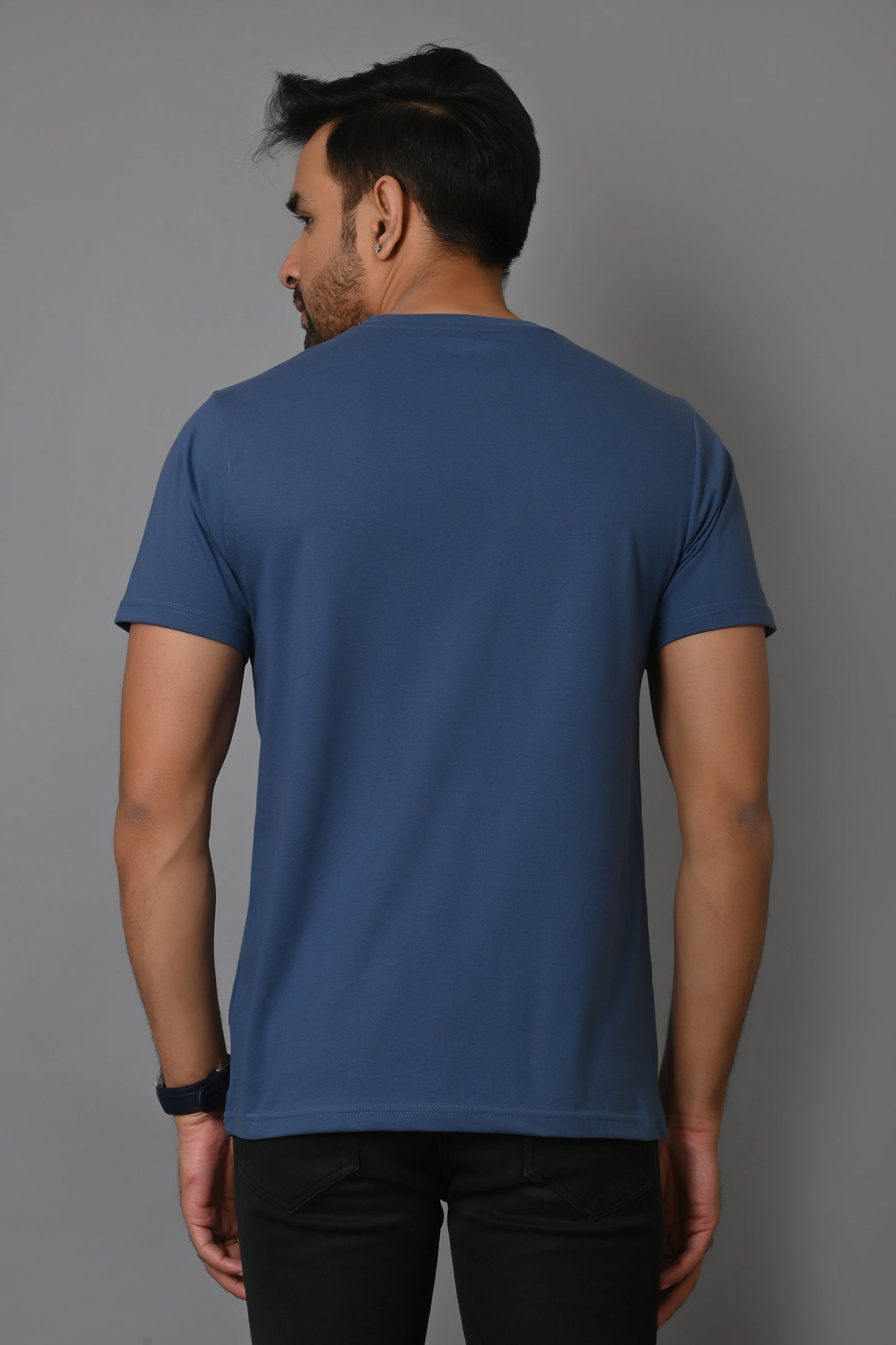 Arbour Men Round Neck Slim Fit Half Sleeves T-Shirt