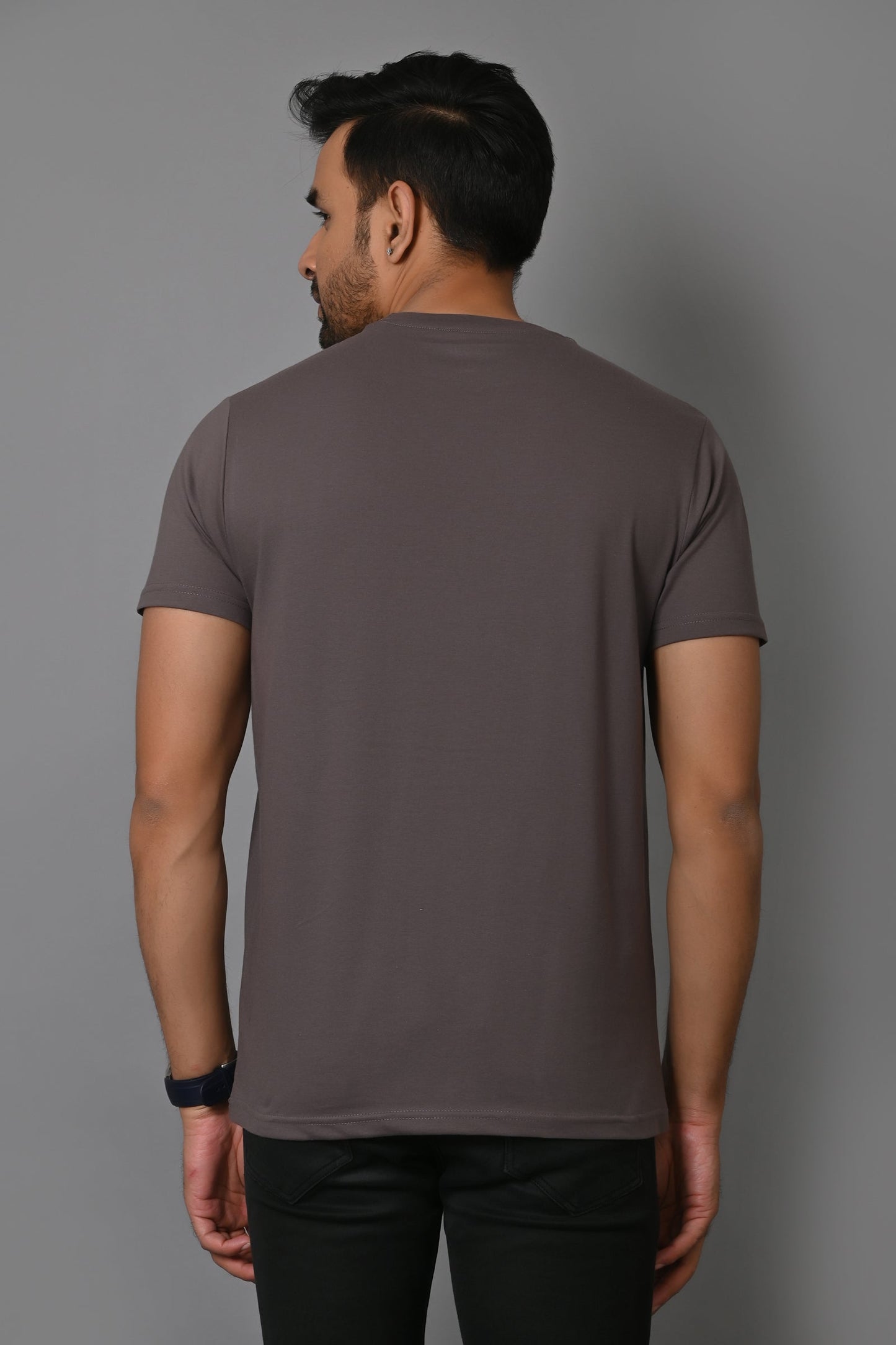 Arbour Men Round Neck Slim Fit Half Sleeves T-Shirt