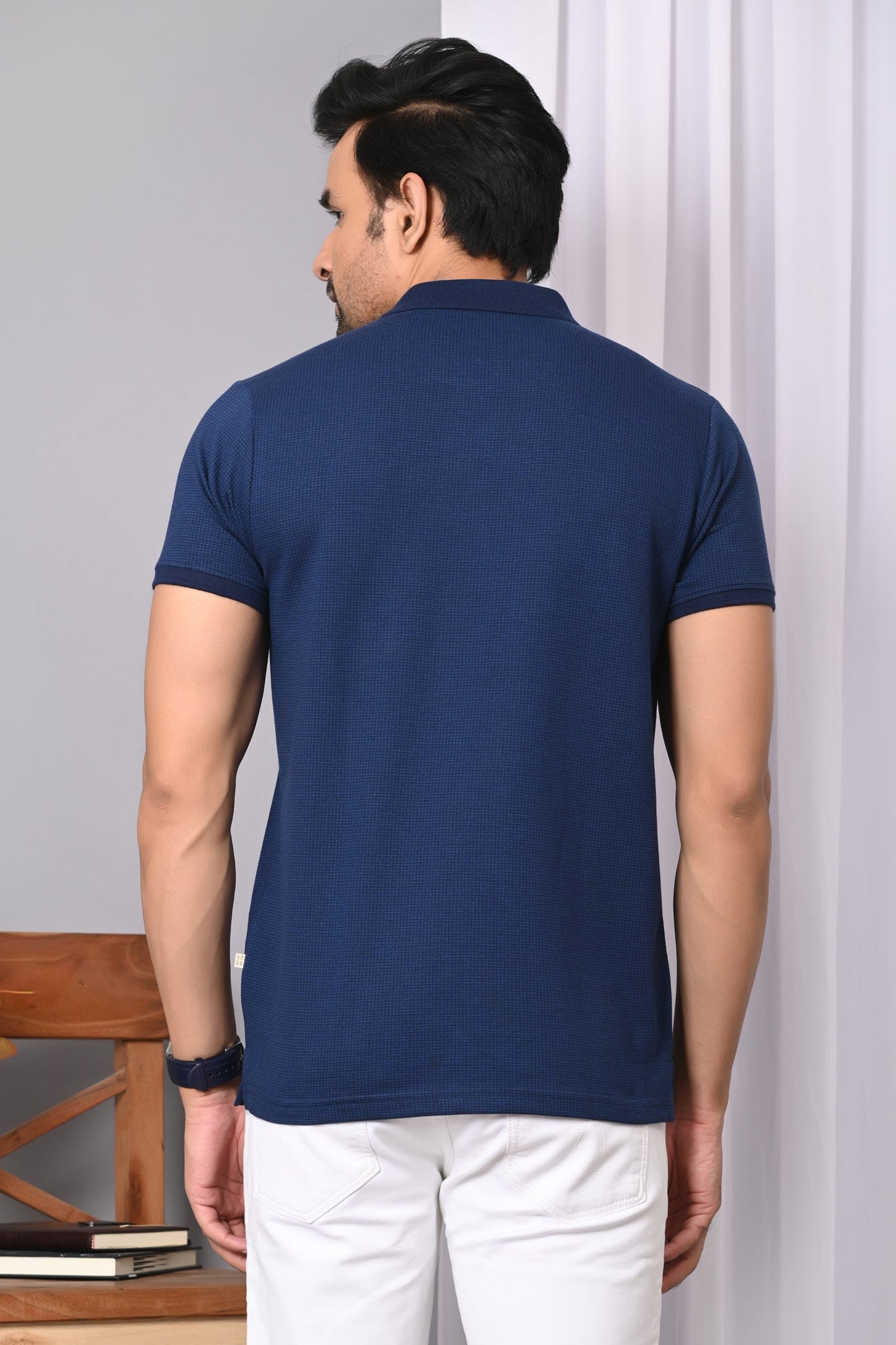 Arbour Men Polo Neck Solid Casual Half Sleeves T-Shirt