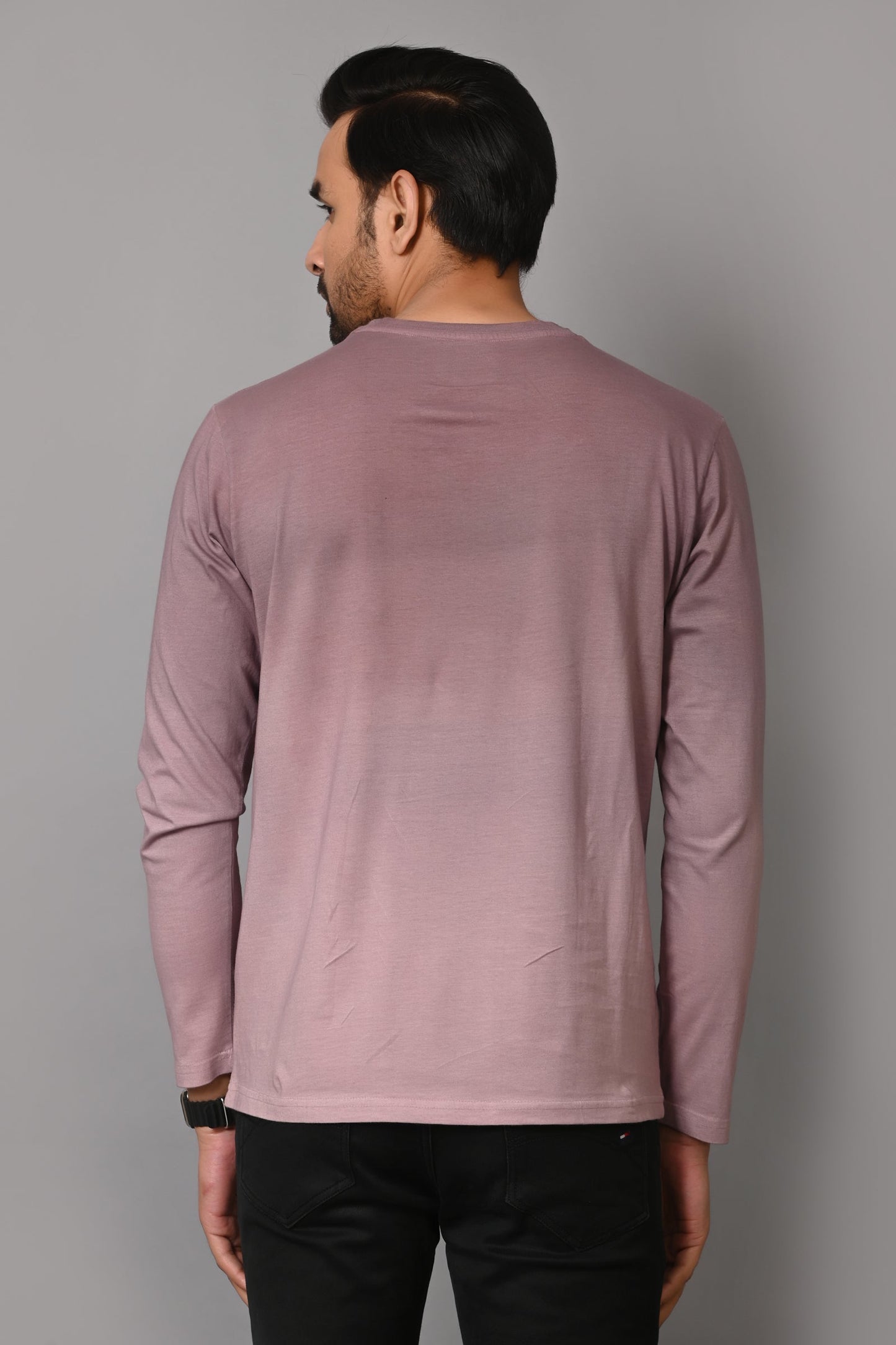 Arbour Men Round Neck Stylish Slim Fit Full Sleeves T-Shirt