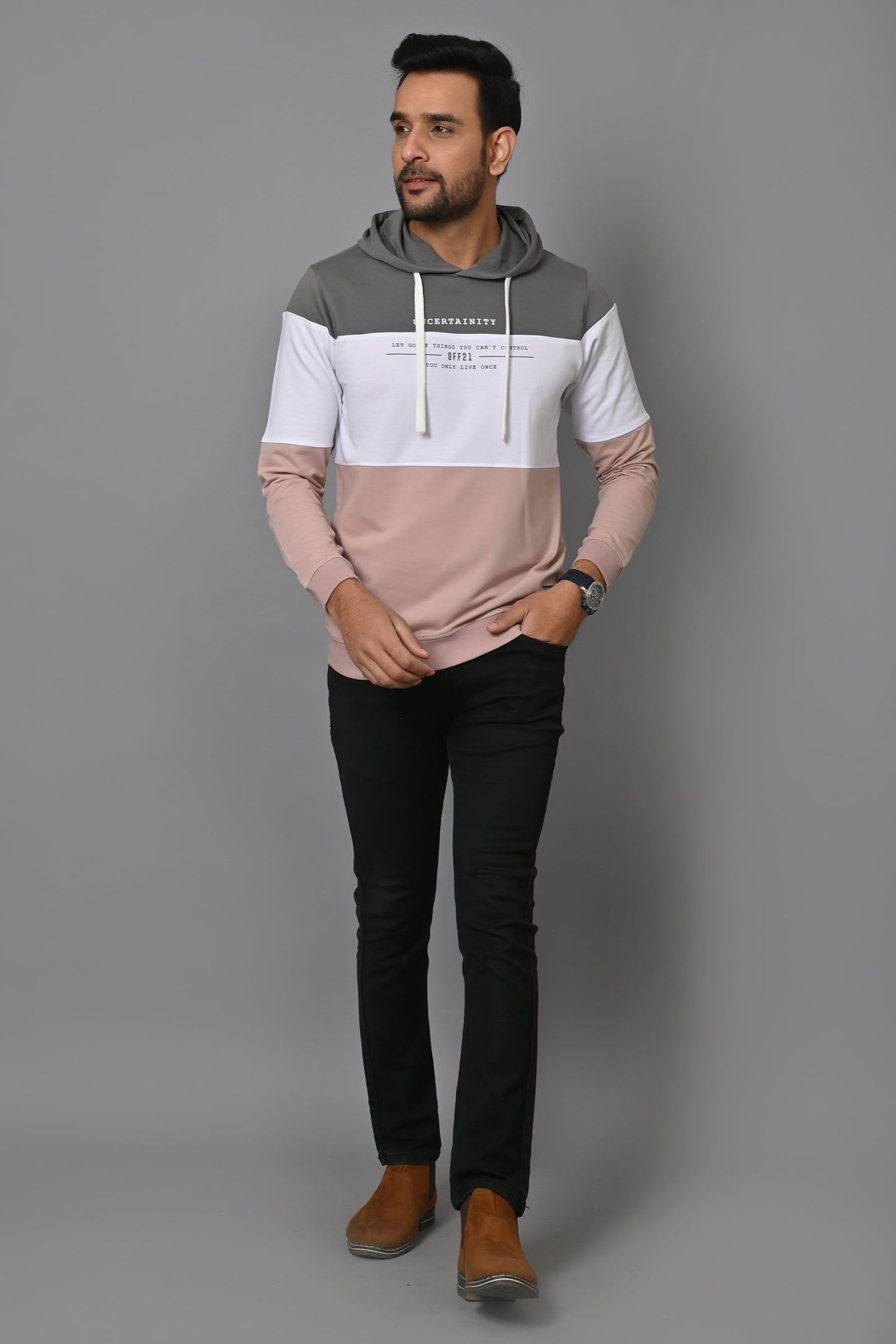 Arbour Men Hoodies Slim Fit Full Sleeves T-Shirt