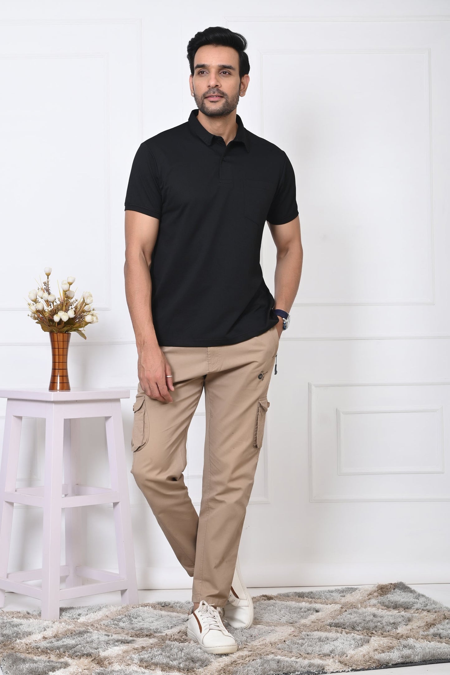 Arbour Men Polo Neck Casual Half Sleeves T-Shirt