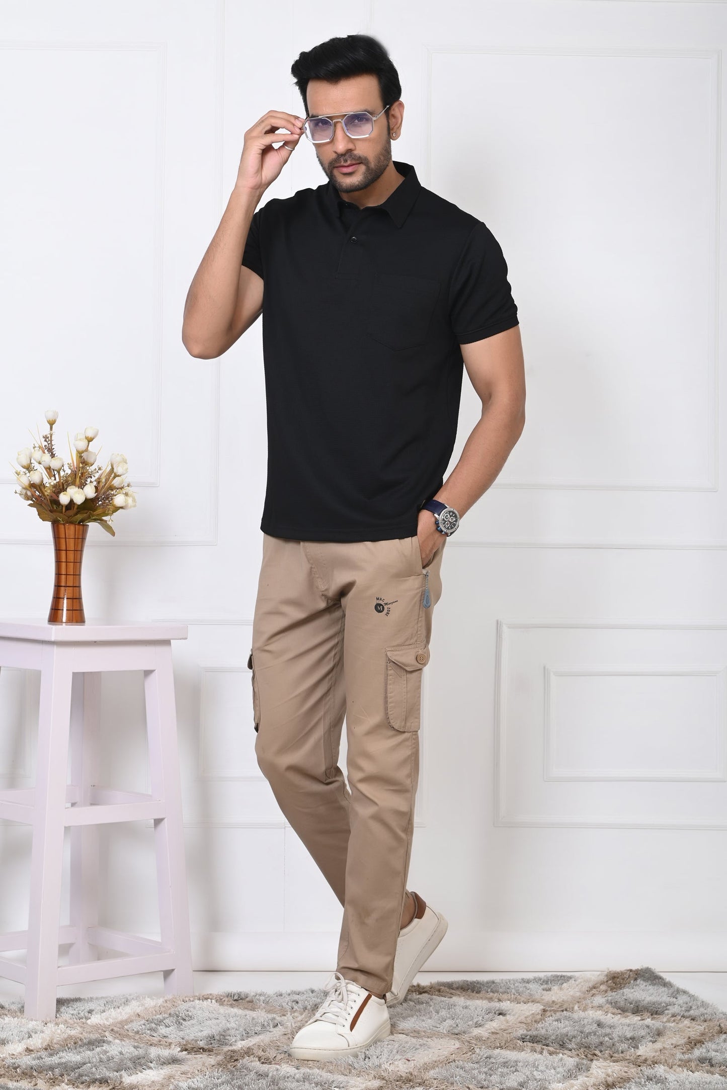 Arbour Men Polo Neck Casual Half Sleeves T-Shirt