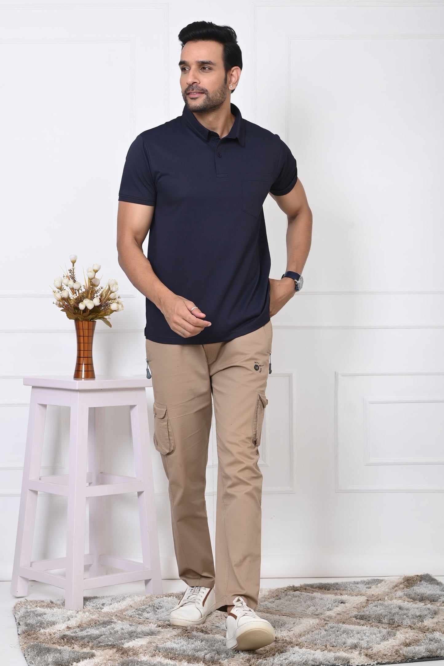 Arbour Men Polo Neck Casual Half Sleeves T-Shirt