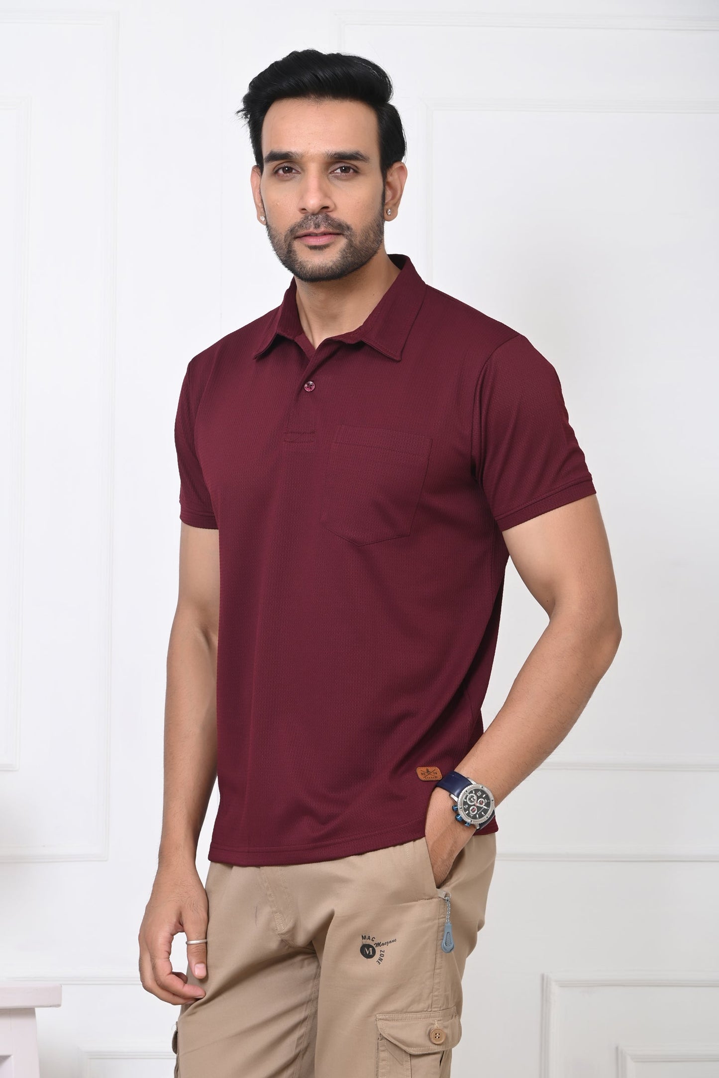 Arbour Men Polo Neck Casual Half Sleeves T-Shirt