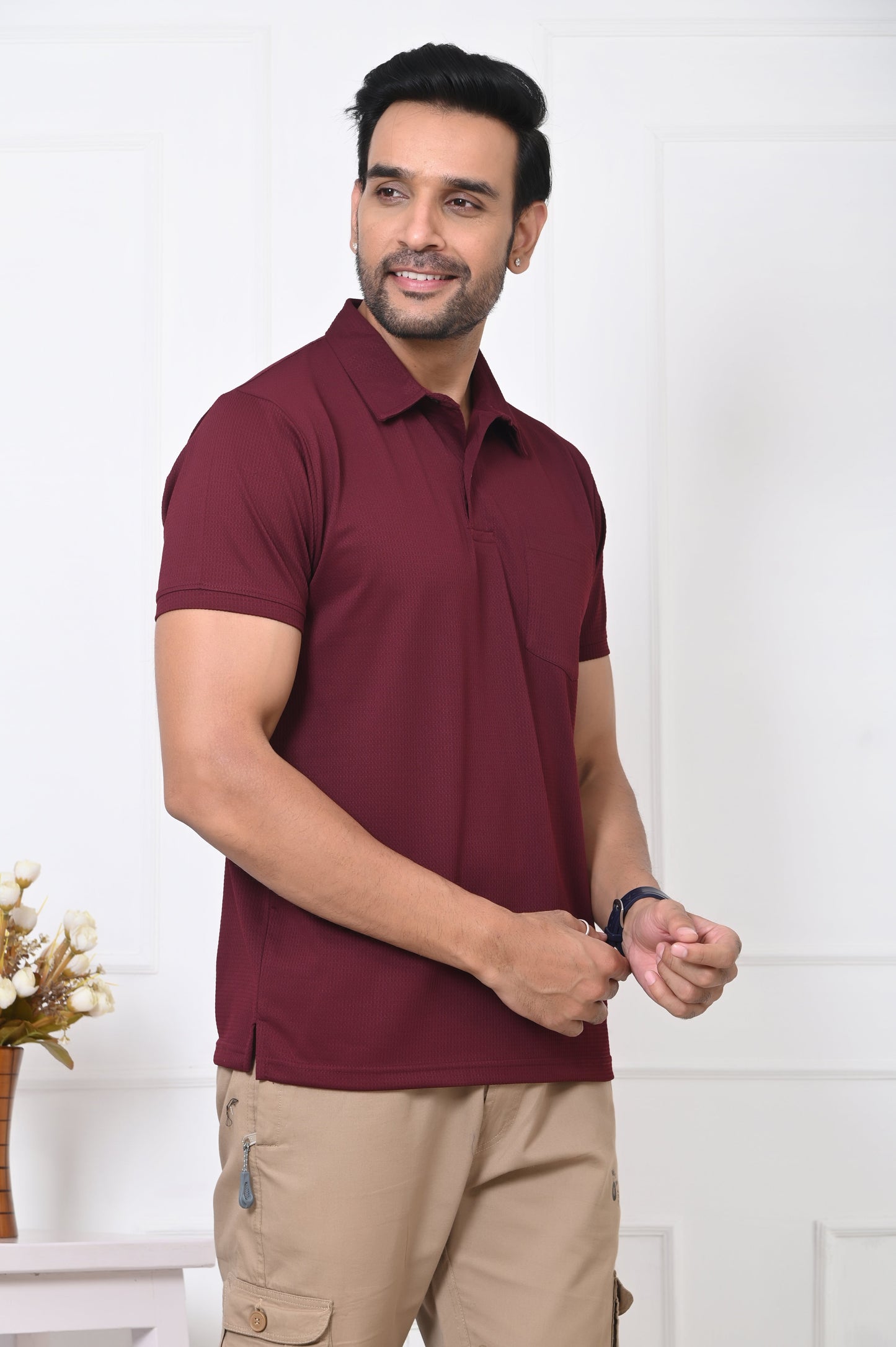 Arbour Men Polo Neck Casual Half Sleeves T-Shirt