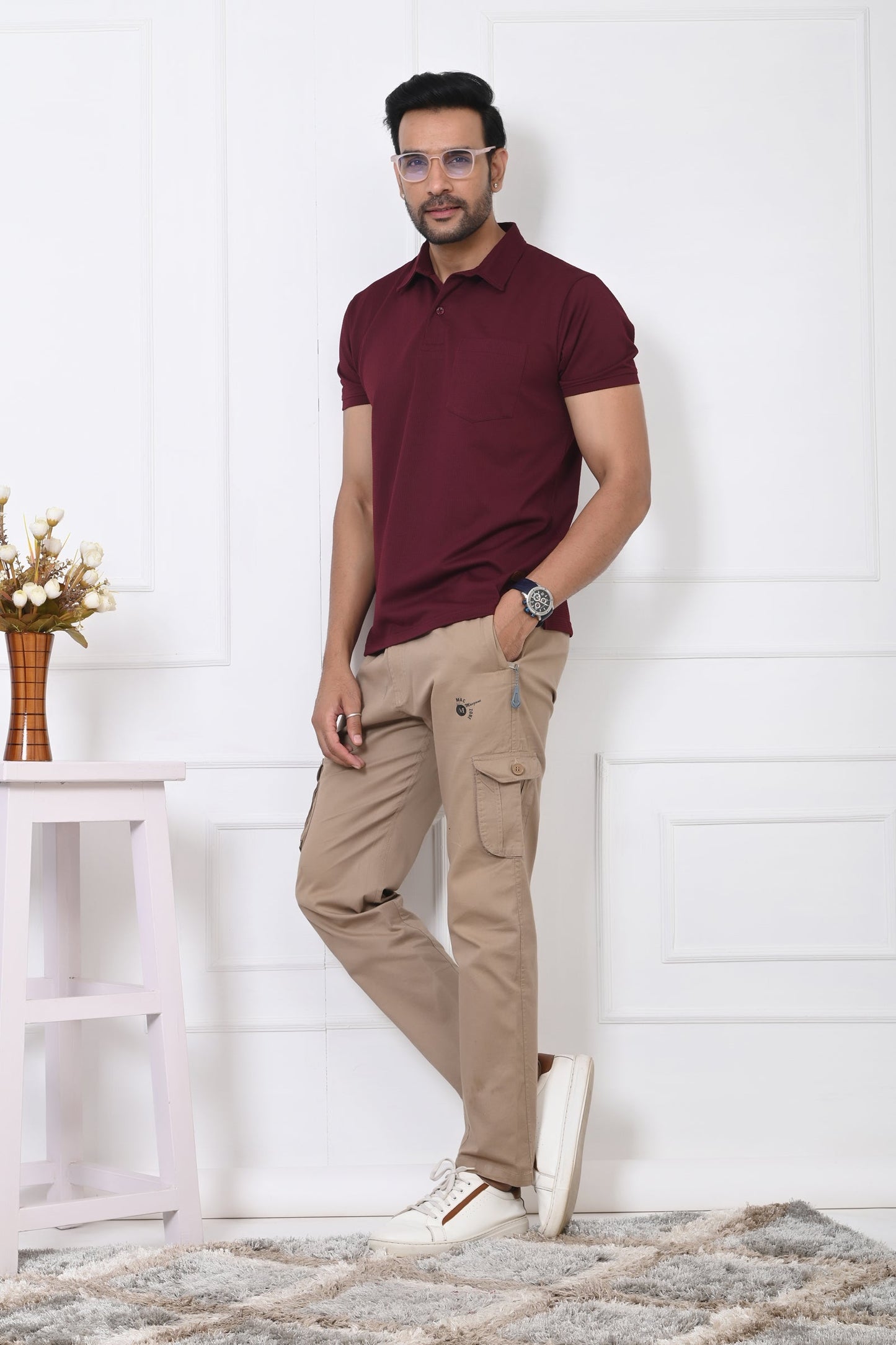 Arbour Men Polo Neck Casual Half Sleeves T-Shirt