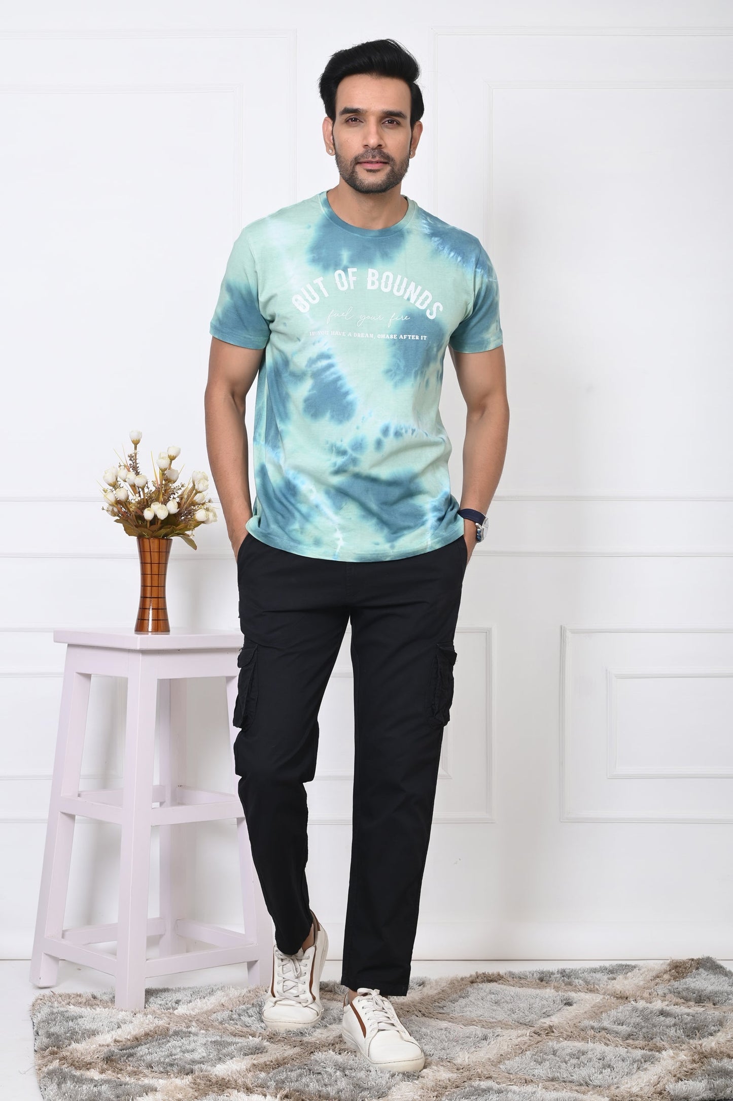 Arbour Men Round Neck Printed Half Sleeves T-Shirt