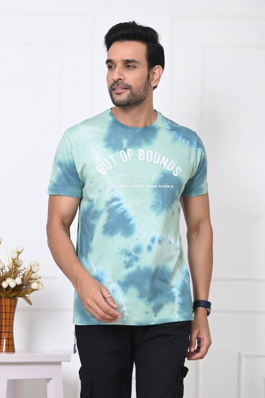 Arbour Men Round Neck Printed Half Sleeves T-Shirt