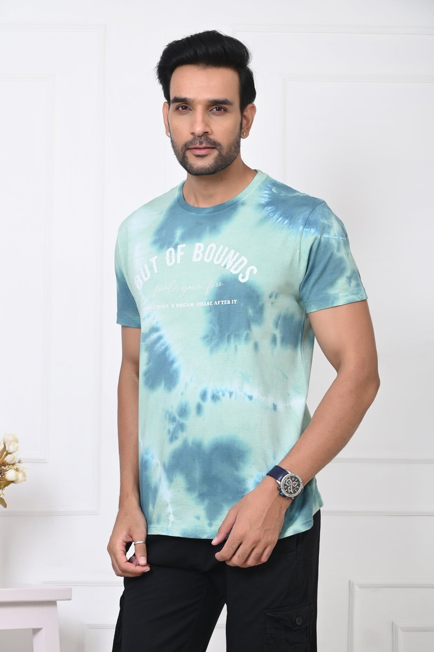 Arbour Men Round Neck Printed Half Sleeves T-Shirt