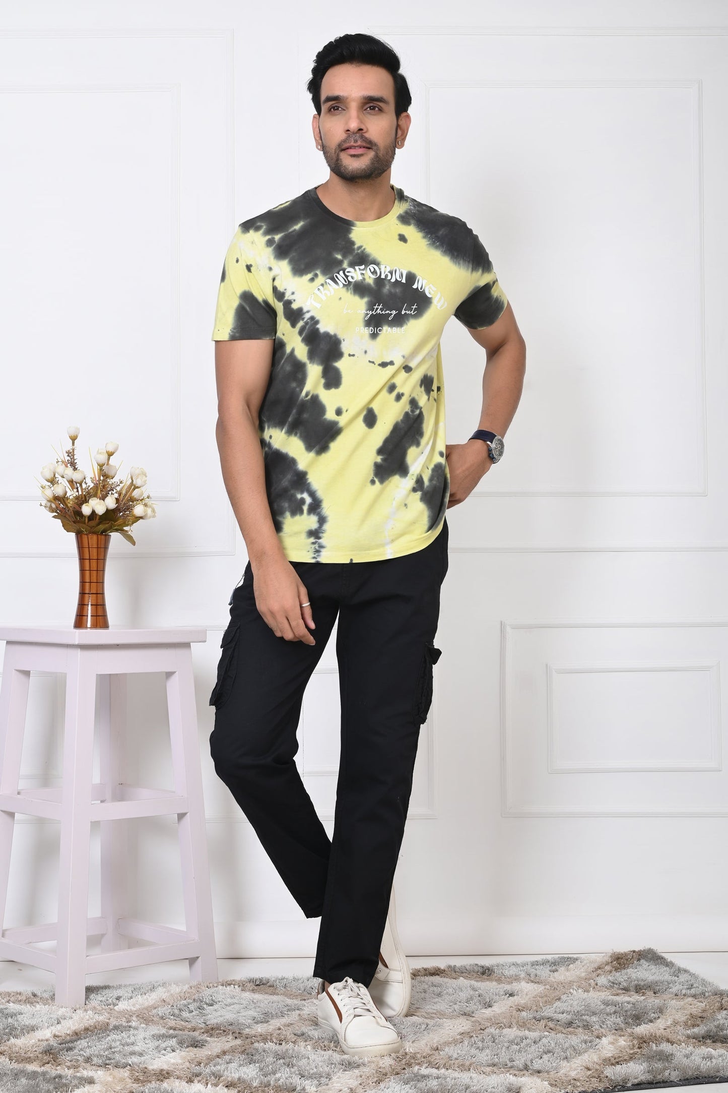 Arbour Men Round Neck Printed Half Sleeves T-Shirt