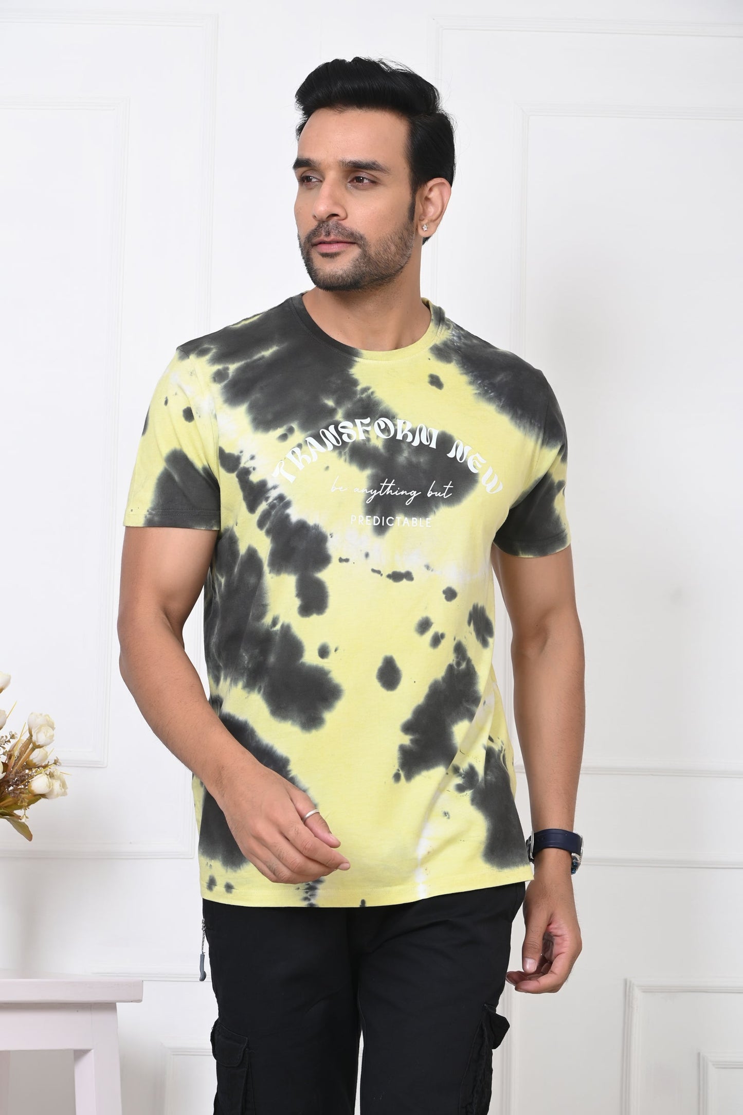 Arbour Men Round Neck Printed Half Sleeves T-Shirt