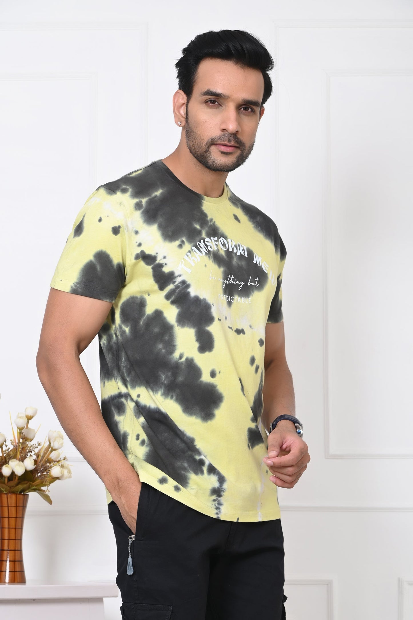 Arbour Men Round Neck Printed Half Sleeves T-Shirt