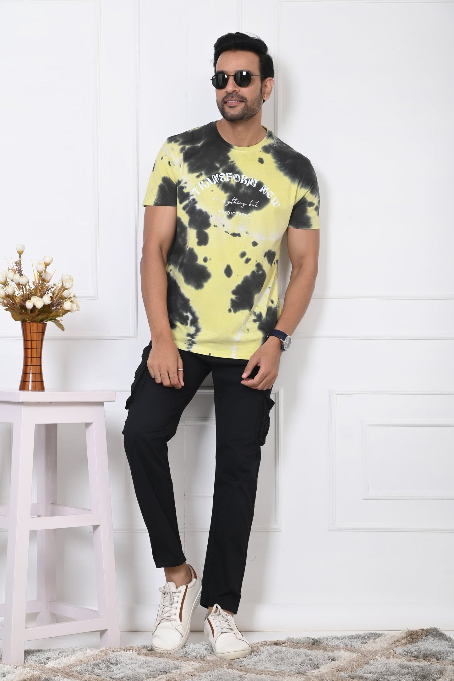 Arbour Men Round Neck Printed Half Sleeves T-Shirt