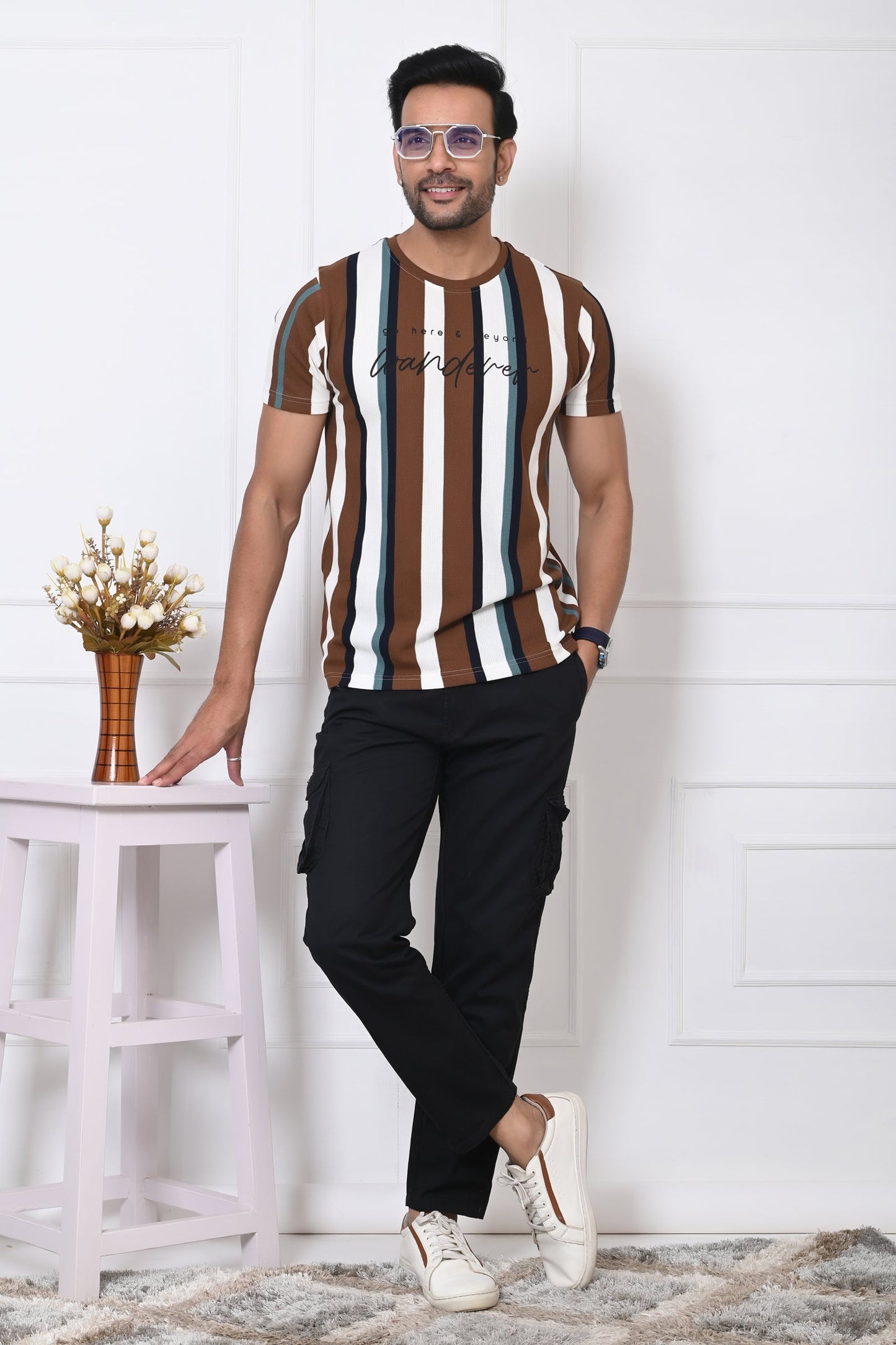 Arbour Men Round Neck Stylish Half Sleeves T-Shirt