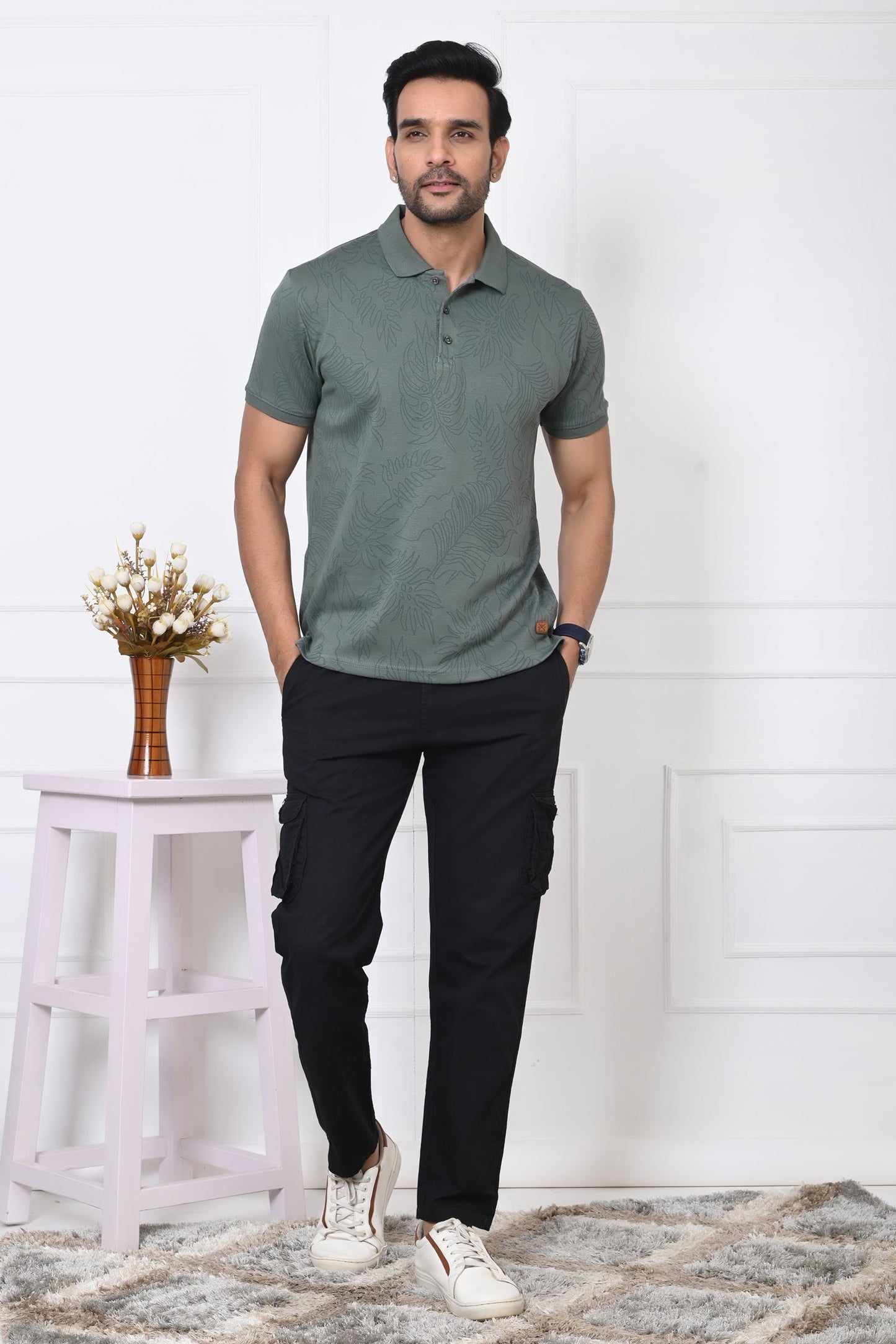 Arbour Men Polo Neck Casual Half Sleeves T-Shirt