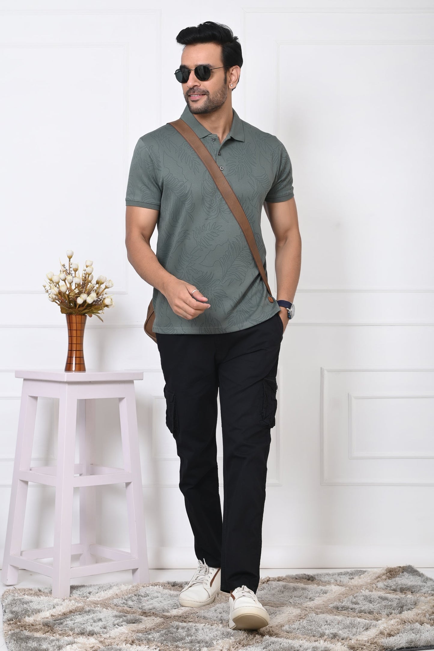 Arbour Men Polo Neck Casual Half Sleeves T-Shirt