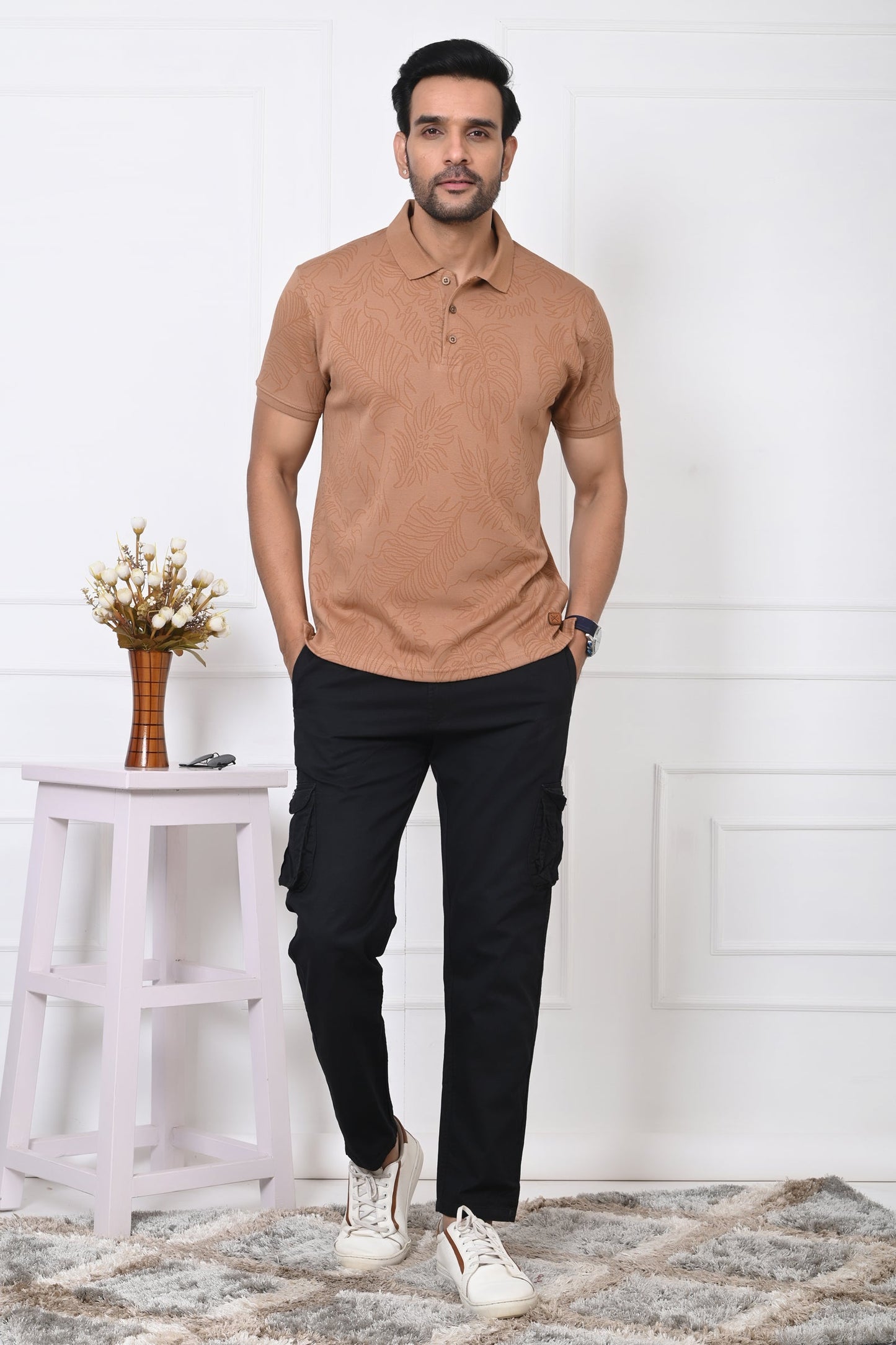 Arbour Men Polo Neck Casual Half Sleeves T-Shirt