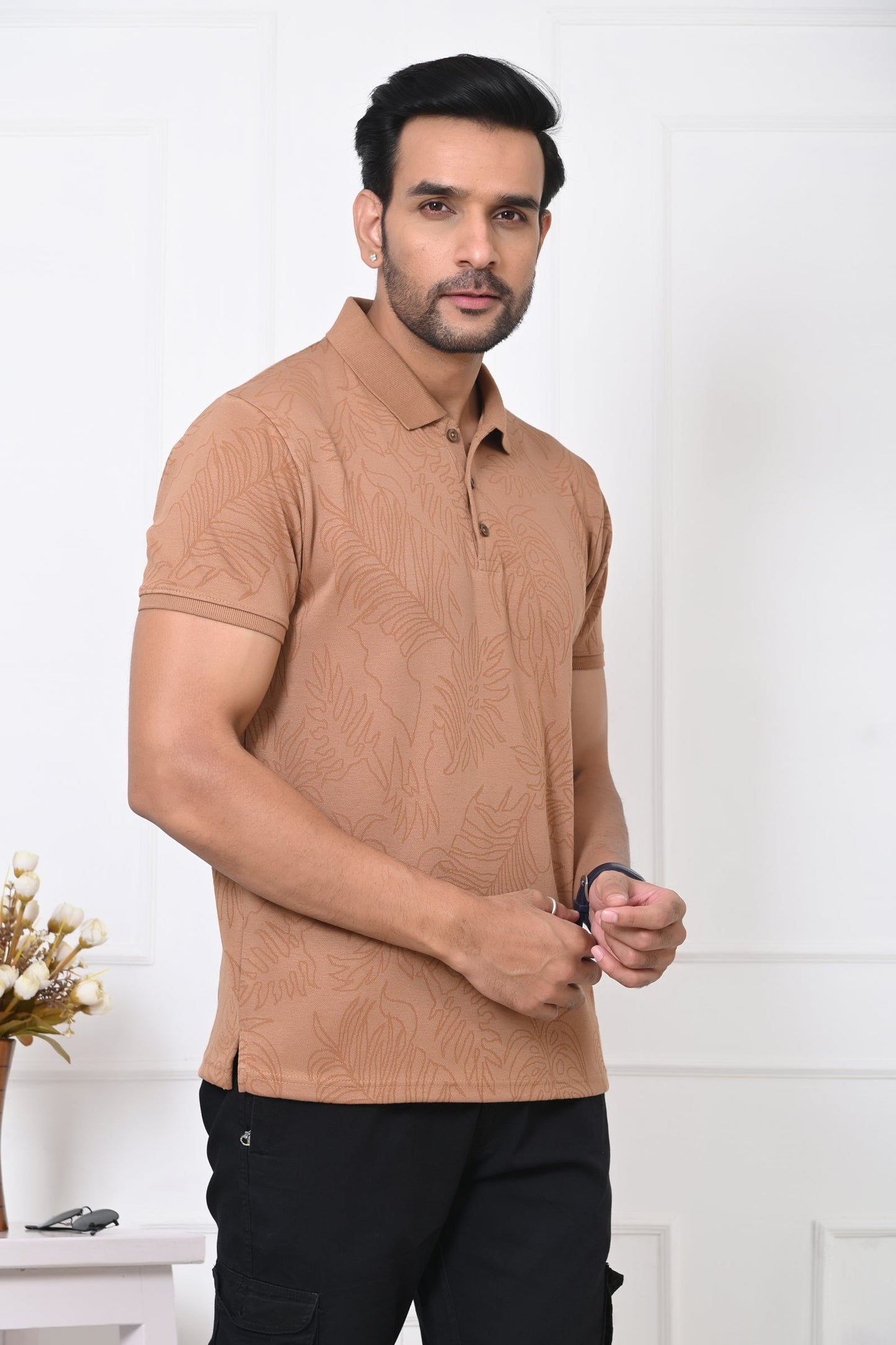 Arbour Men Polo Neck Casual Half Sleeves T-Shirt