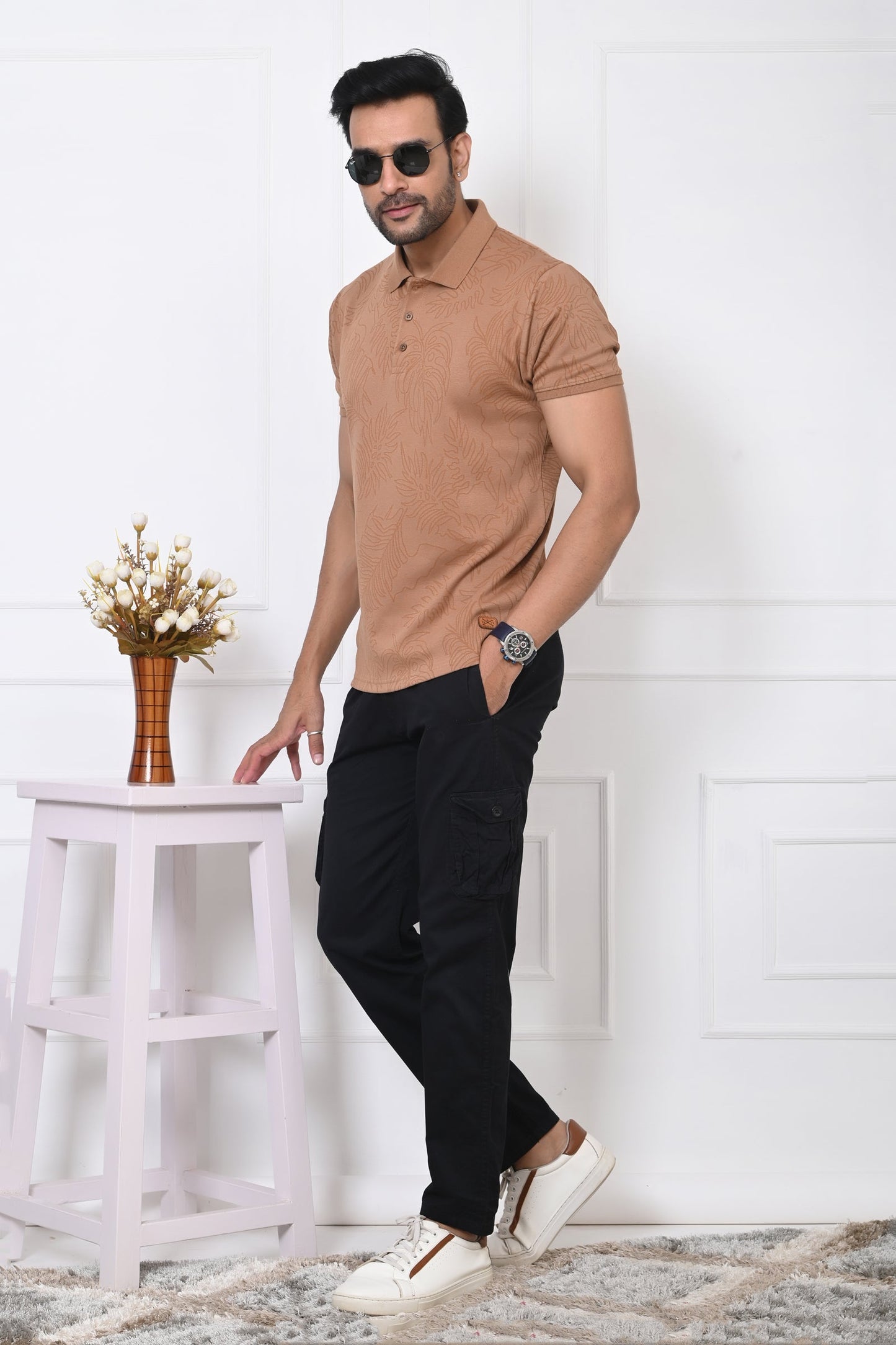 Arbour Men Polo Neck Casual Half Sleeves T-Shirt