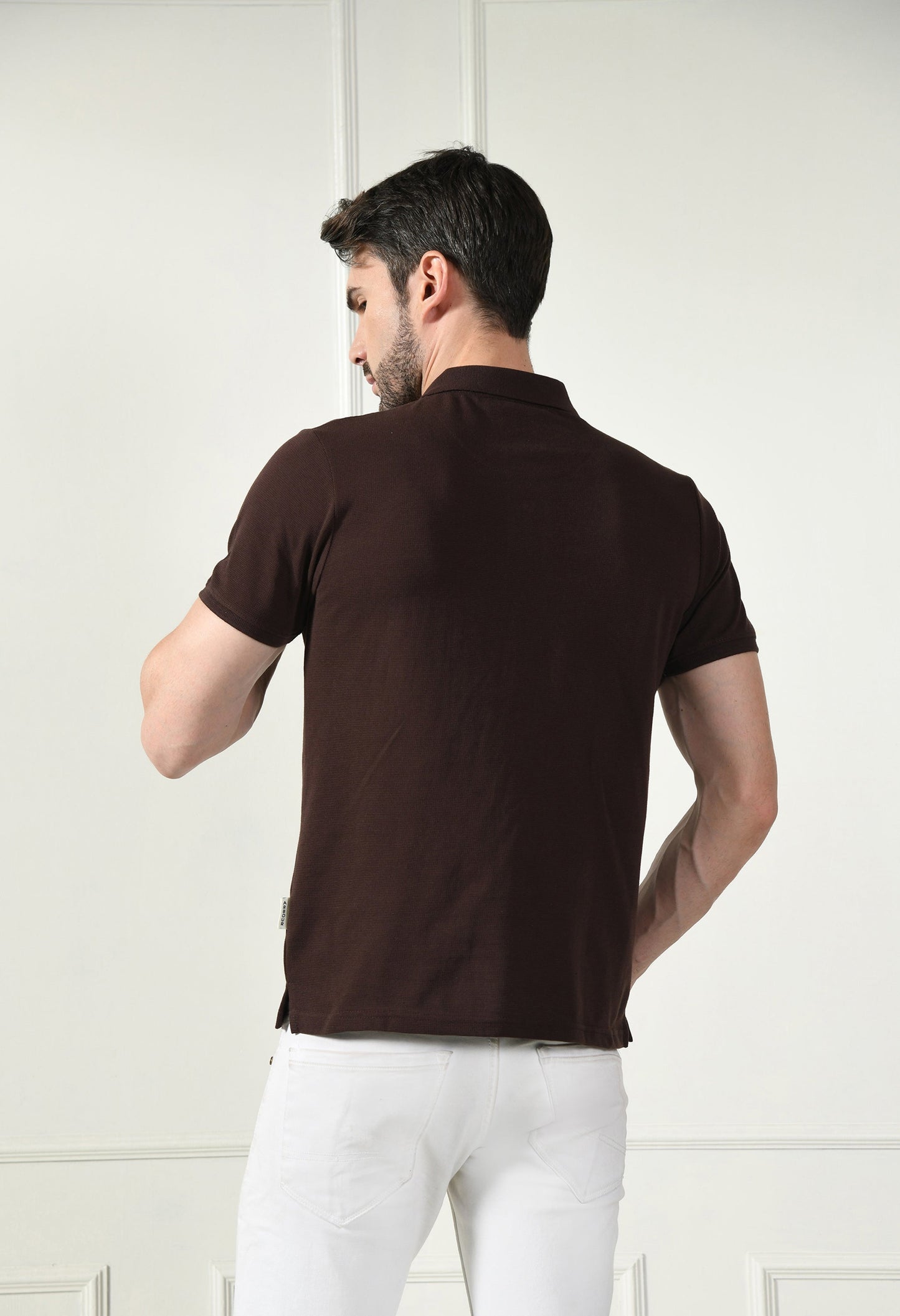 Arbour Men Polo Neck Pocket Half Sleeves T-Shirt