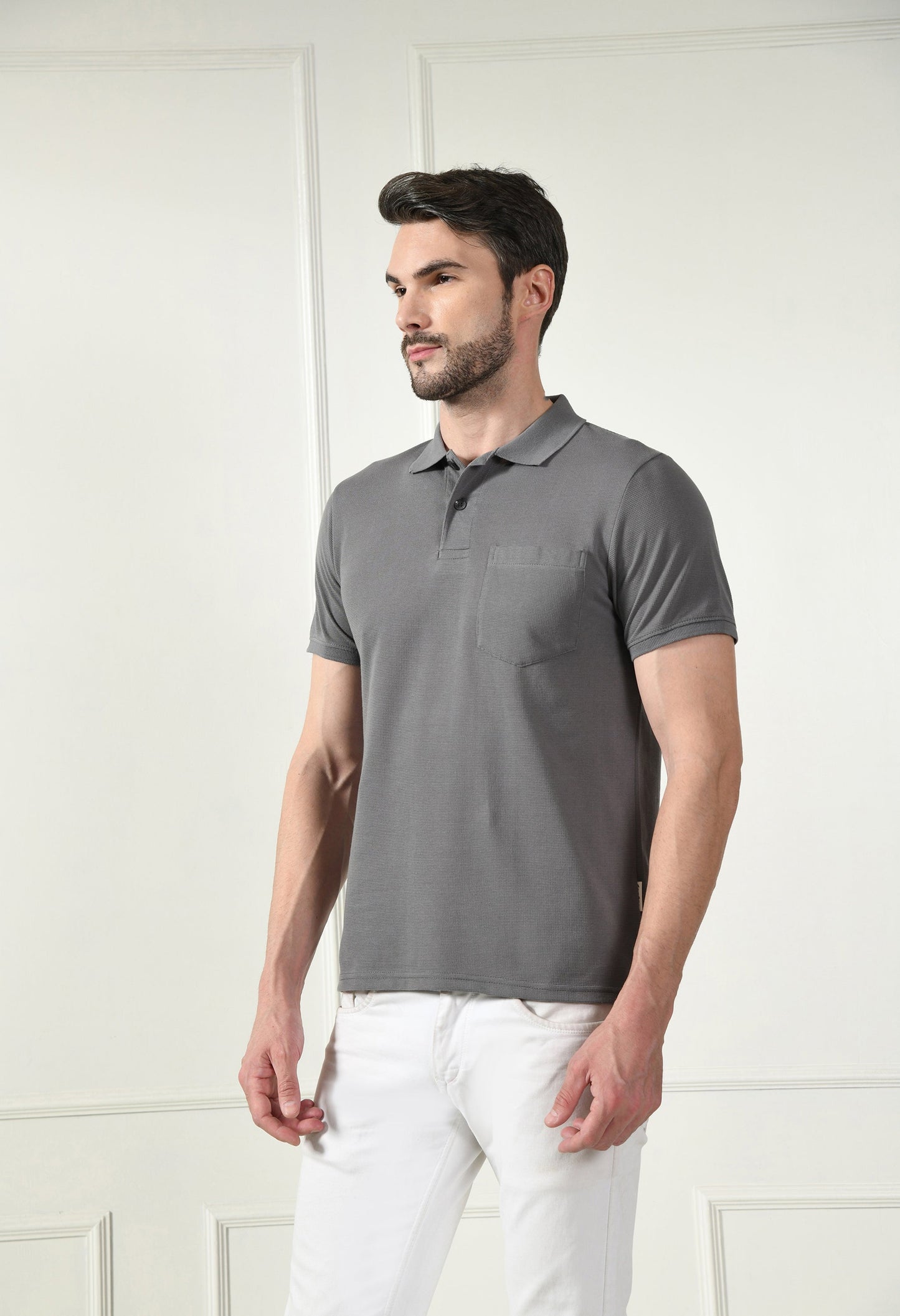 Arbour Men Polo Neck Pocket Half Sleeves T-Shirt