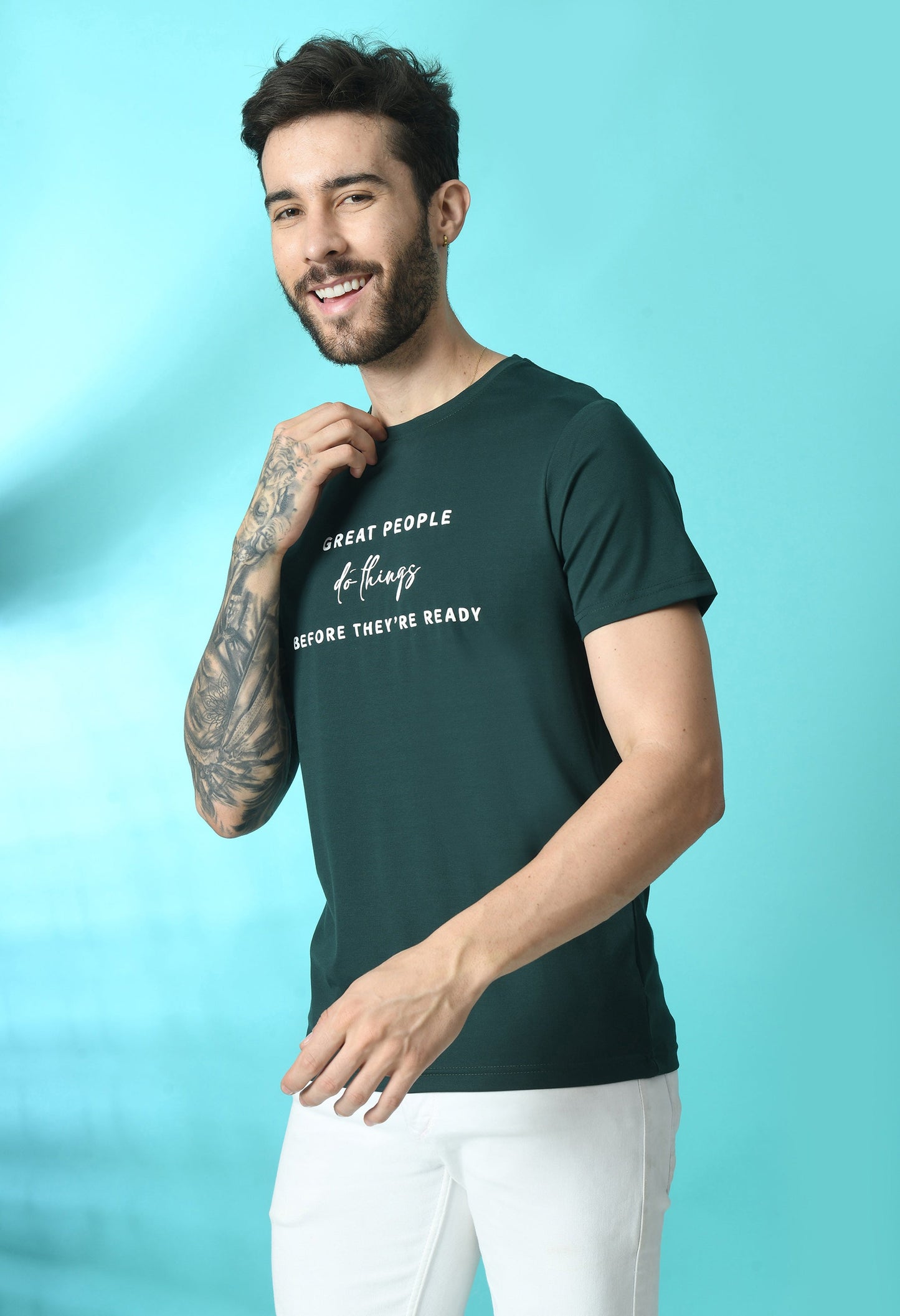 Arbour Men Round Neck Half Sleeves T-Shirt