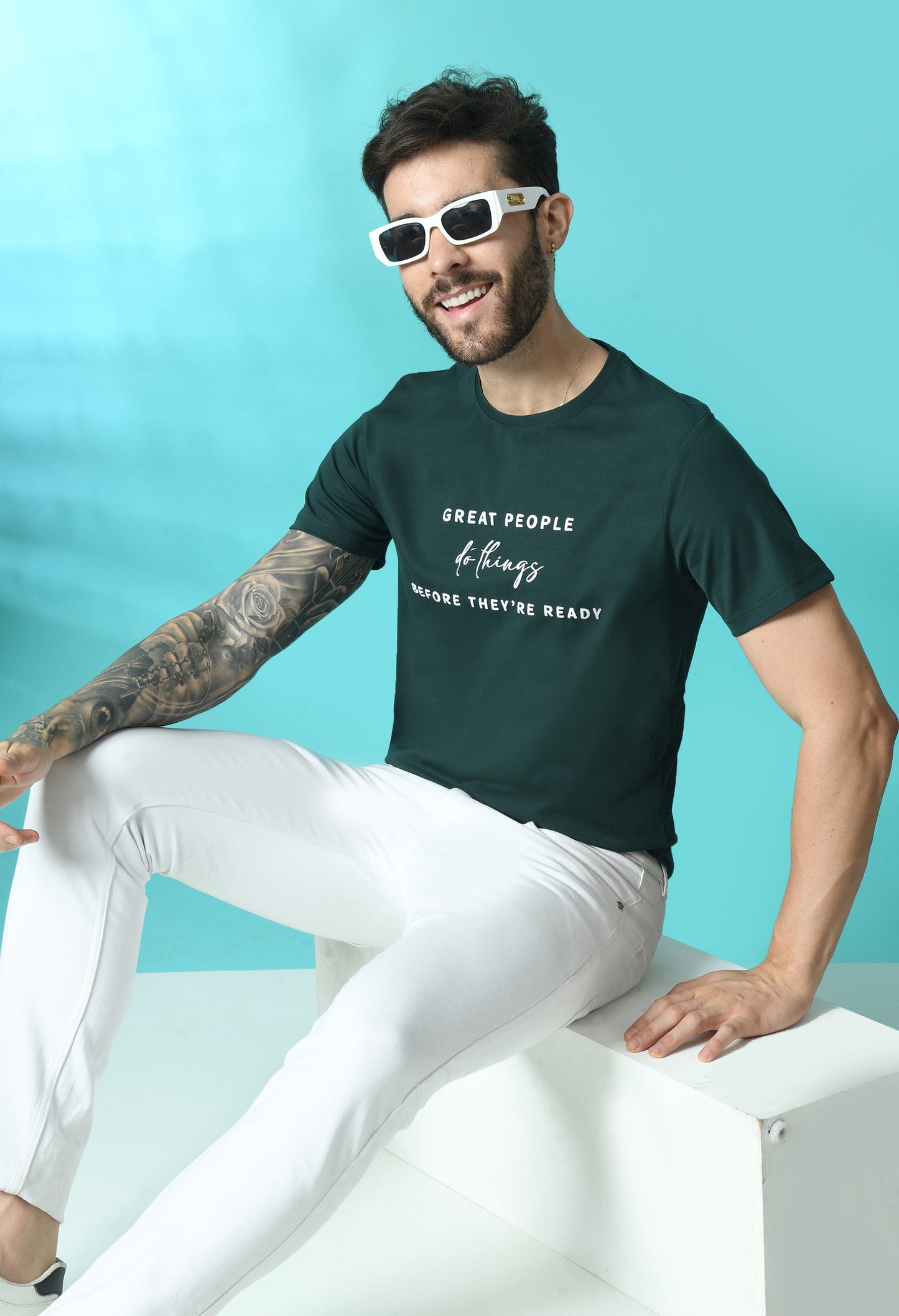 Arbour Men Round Neck Half Sleeves T-Shirt