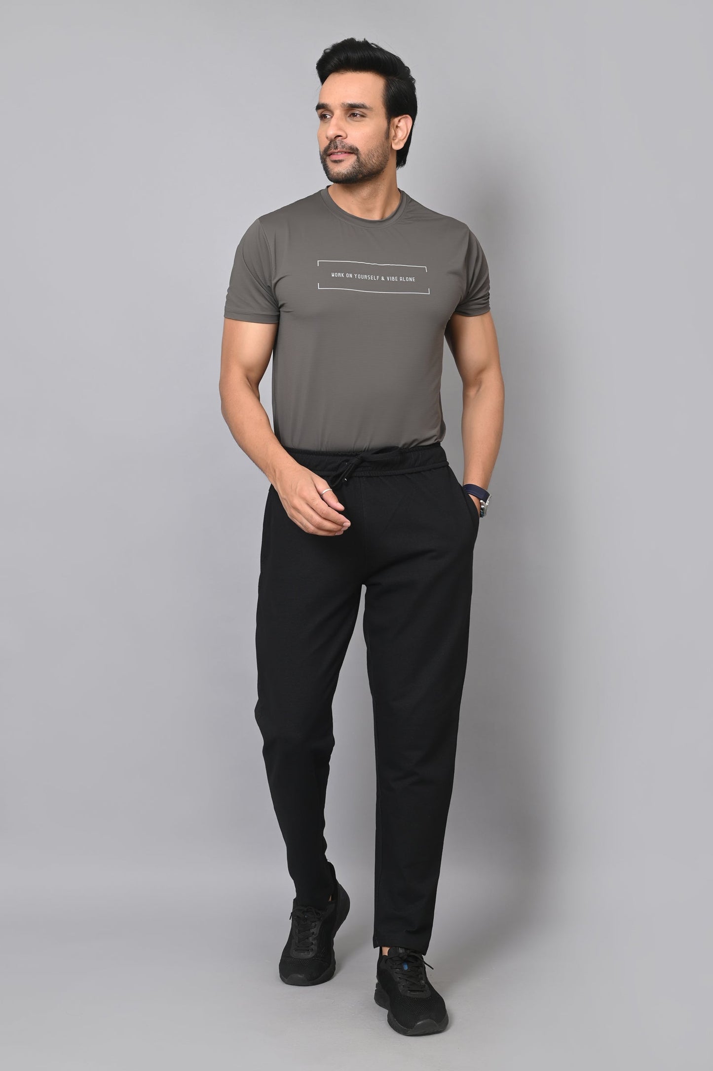 Arbour Men Solid Slim Fit Casual Track Pants