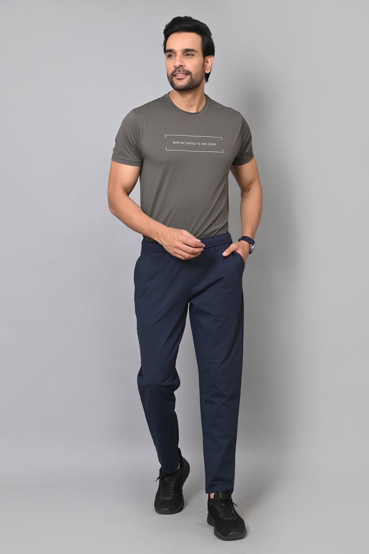 Arbour Men Solid Slim Fit Casual Track Pants