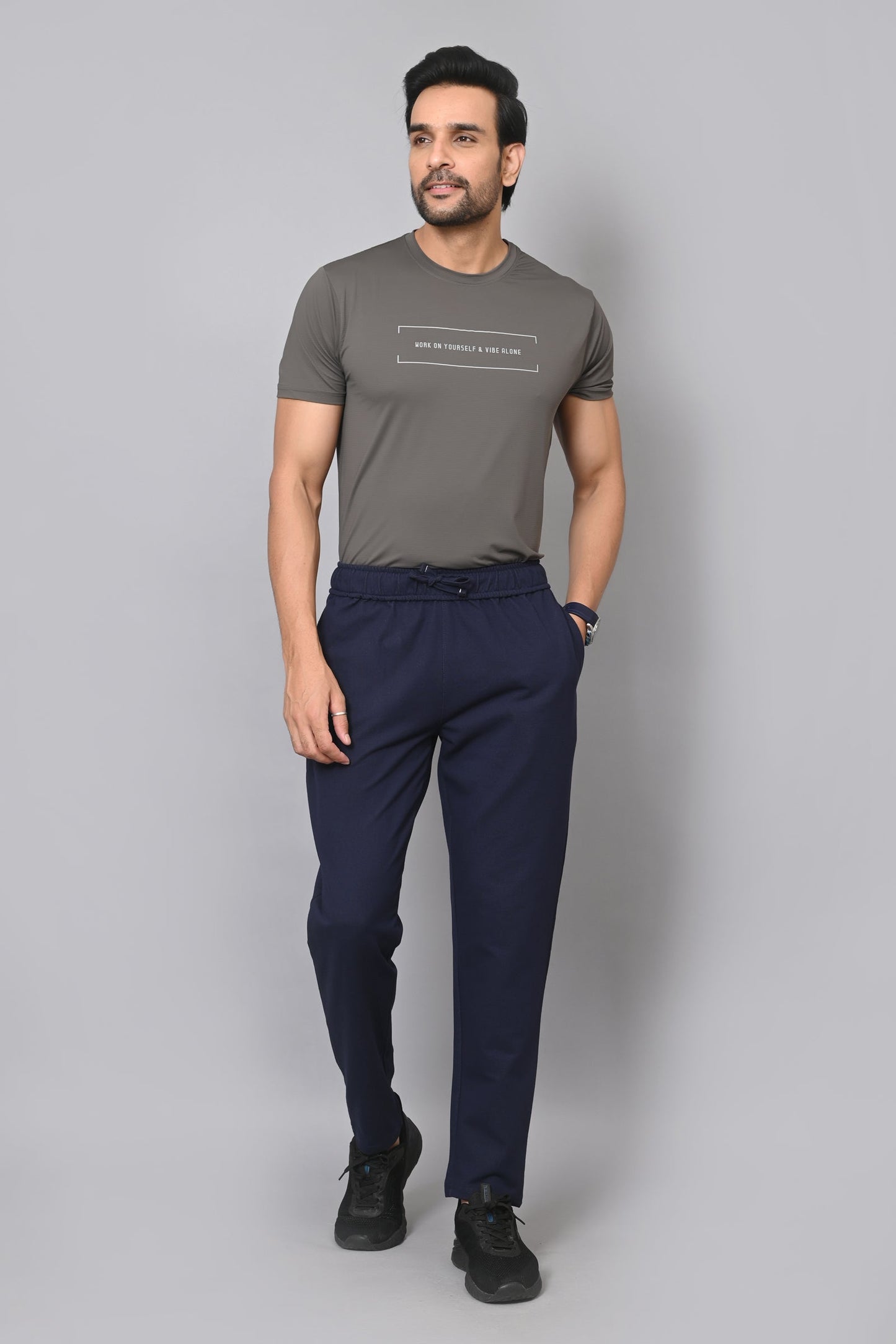 Arbour Men Solid Slim Fit Casual Track Pants