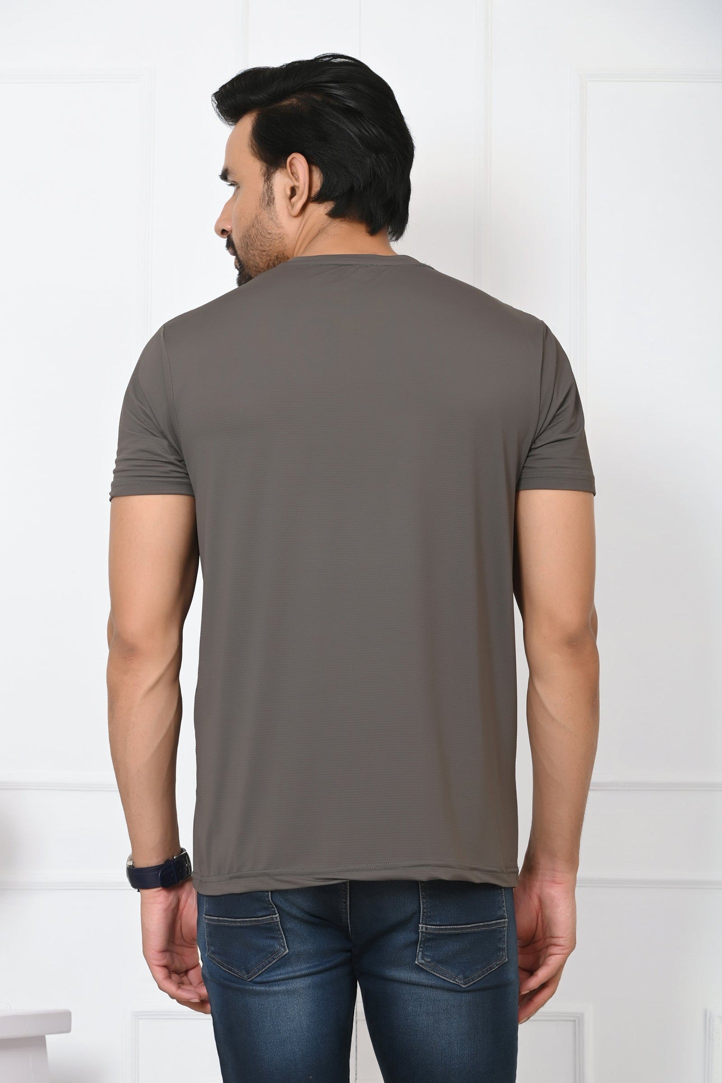 Arbour Men Round Neck Slim Fit Half Sleeves T-Shirt