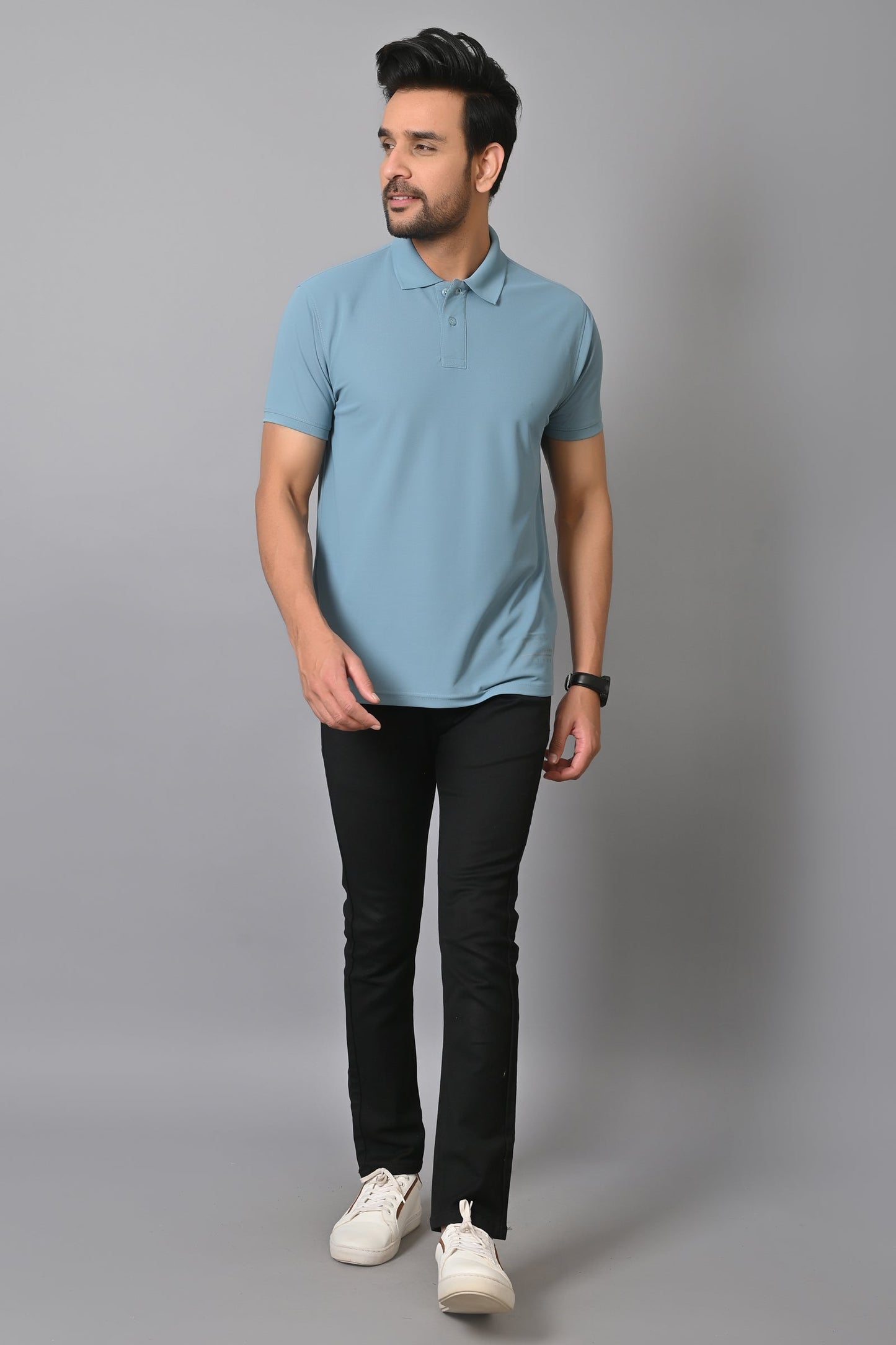 Arbour Men Polo Neck Solid Half Sleeves T-Shirt