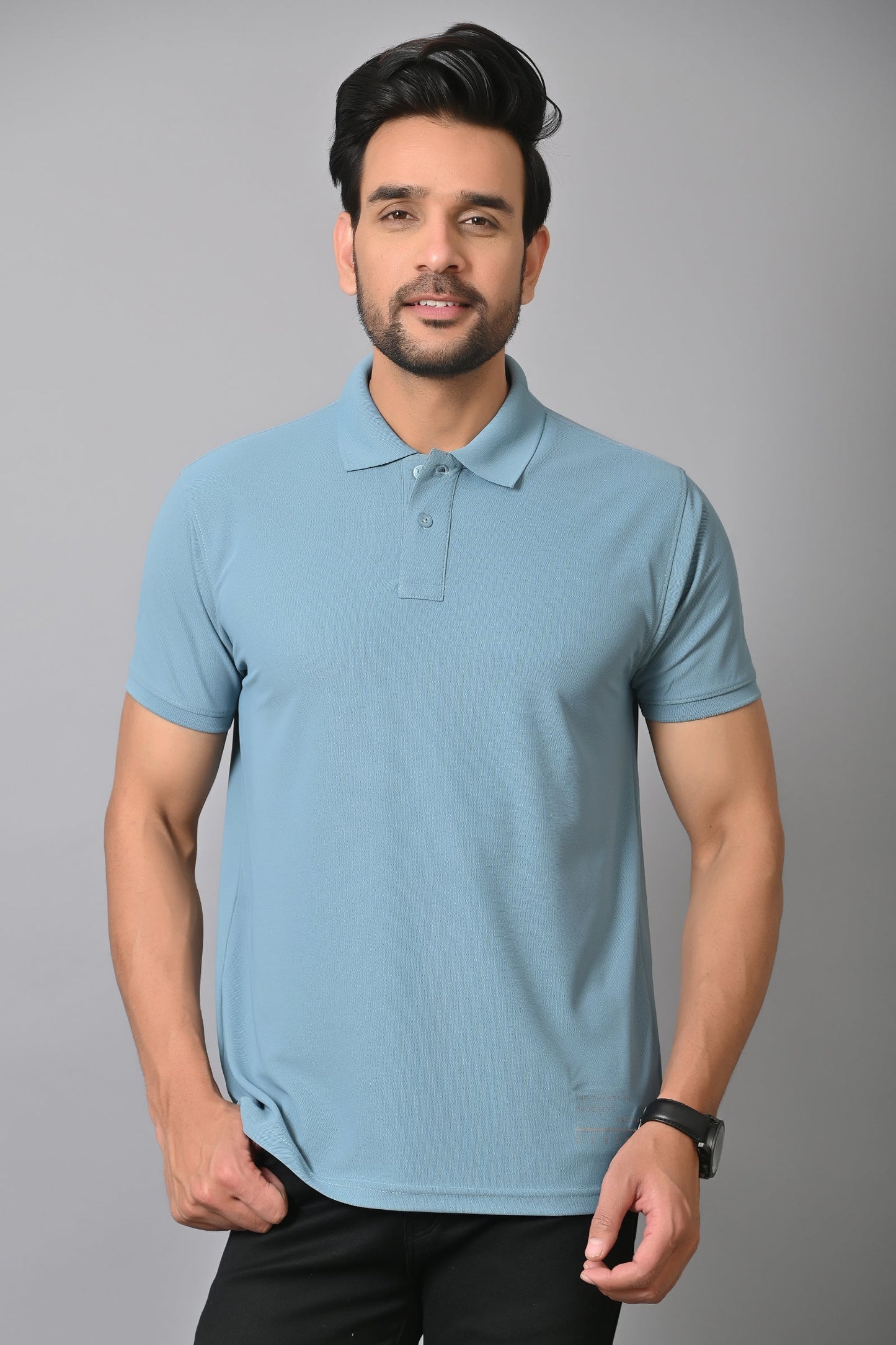 Arbour Men Polo Neck Solid Half Sleeves T-Shirt