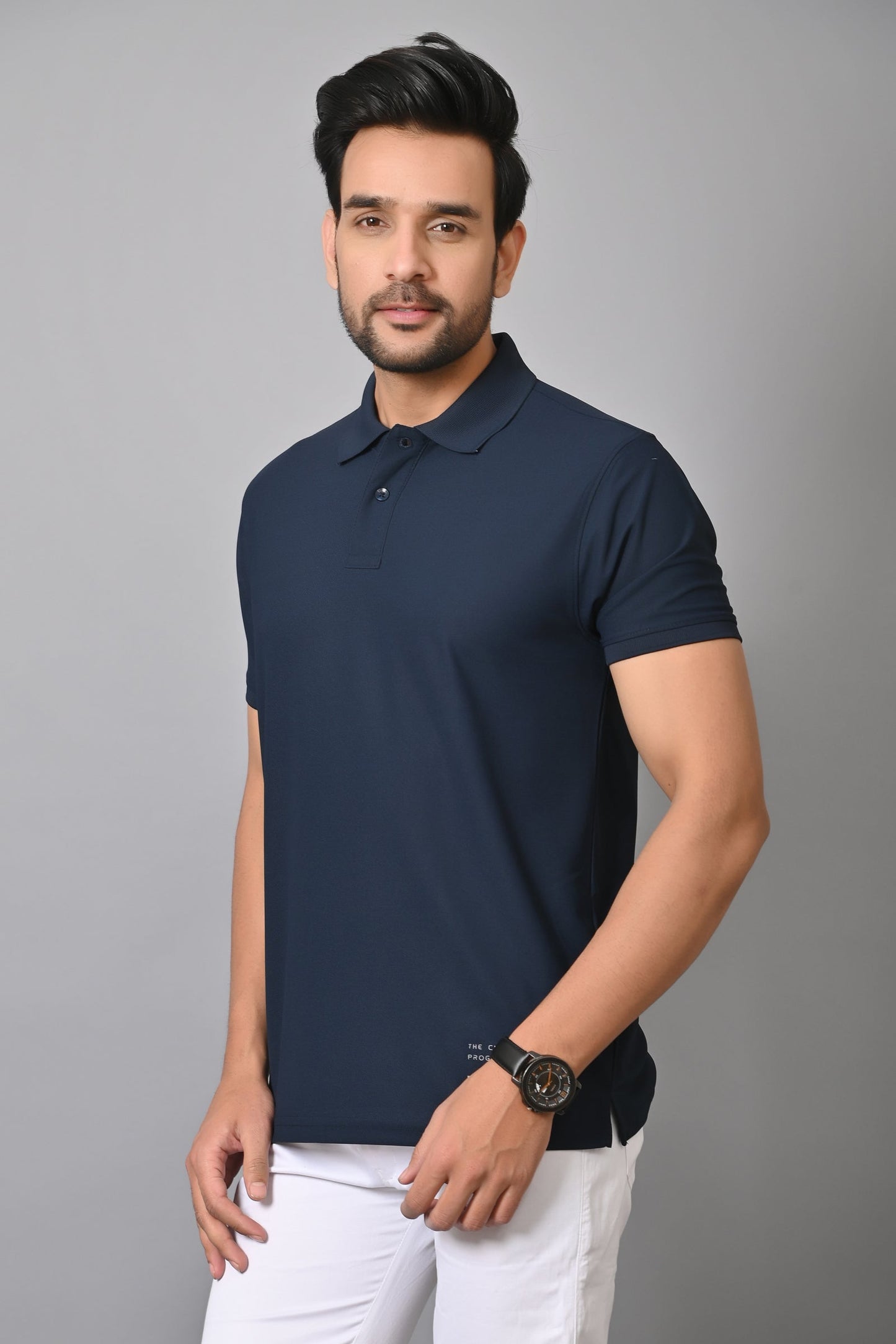 Arbour Men Polo Neck Solid Half Sleeves T-Shirt