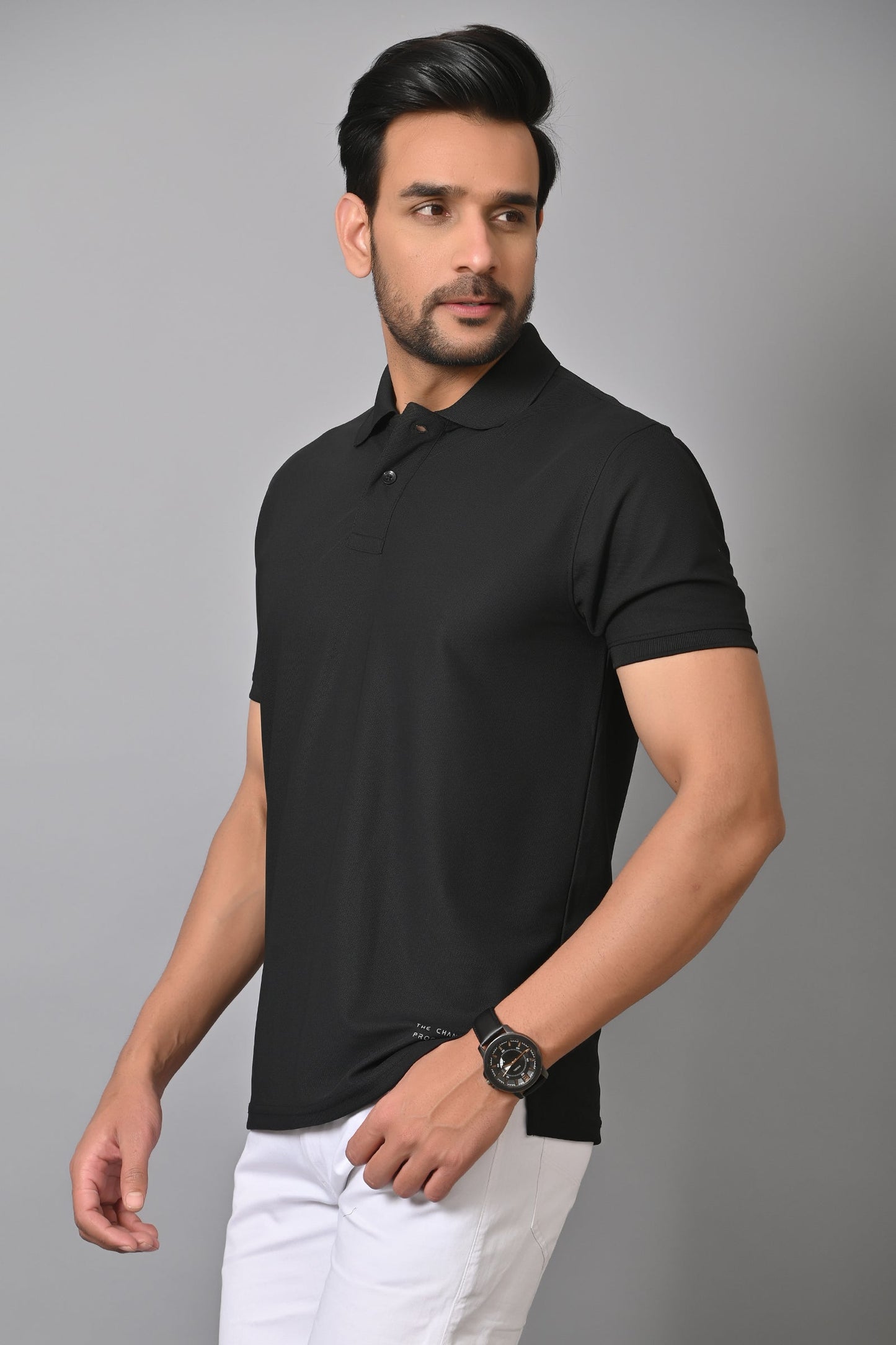 Arbour Men Polo Neck Solid Half Sleeves T-Shirt