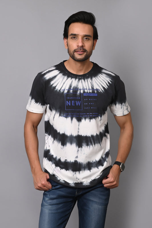 Arbour Men Printed Round Neck Cotton Blend Multicolor T-Shirt