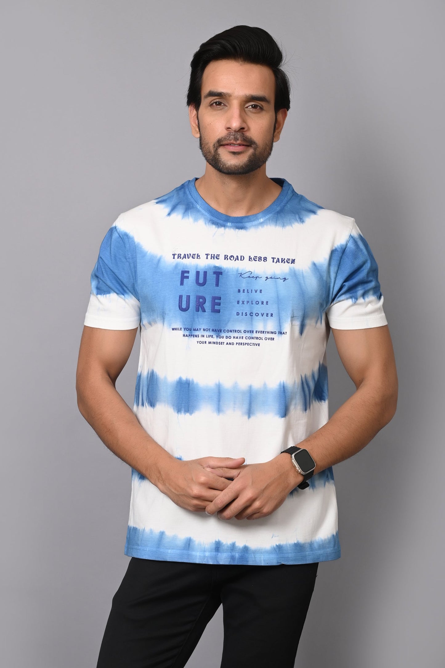 Arbour Men Printed Round Neck Cotton Blend Multicolor T-Shirt