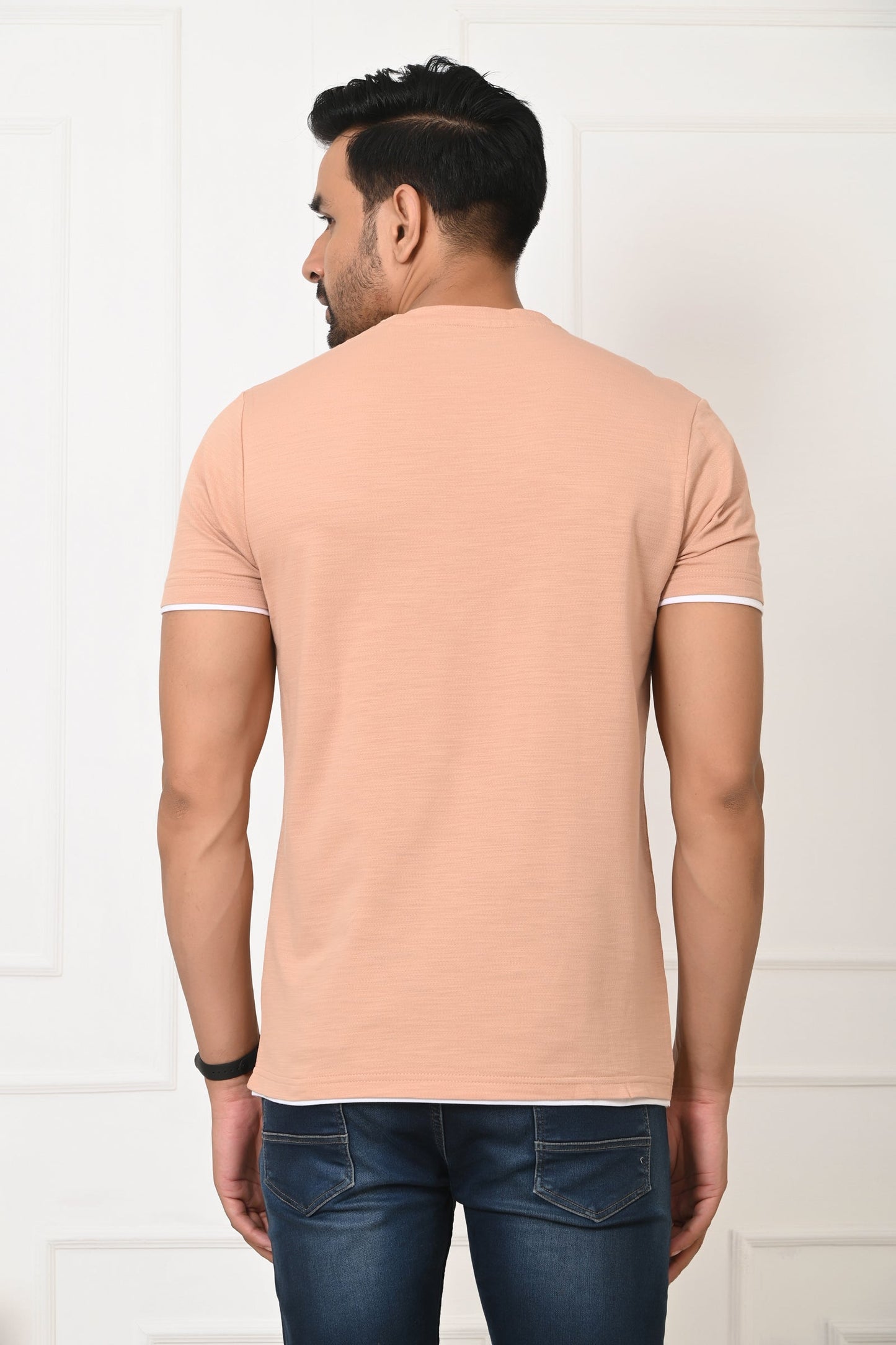 Arbour Men Round Neck Stylish Slim Fit T-Shirt