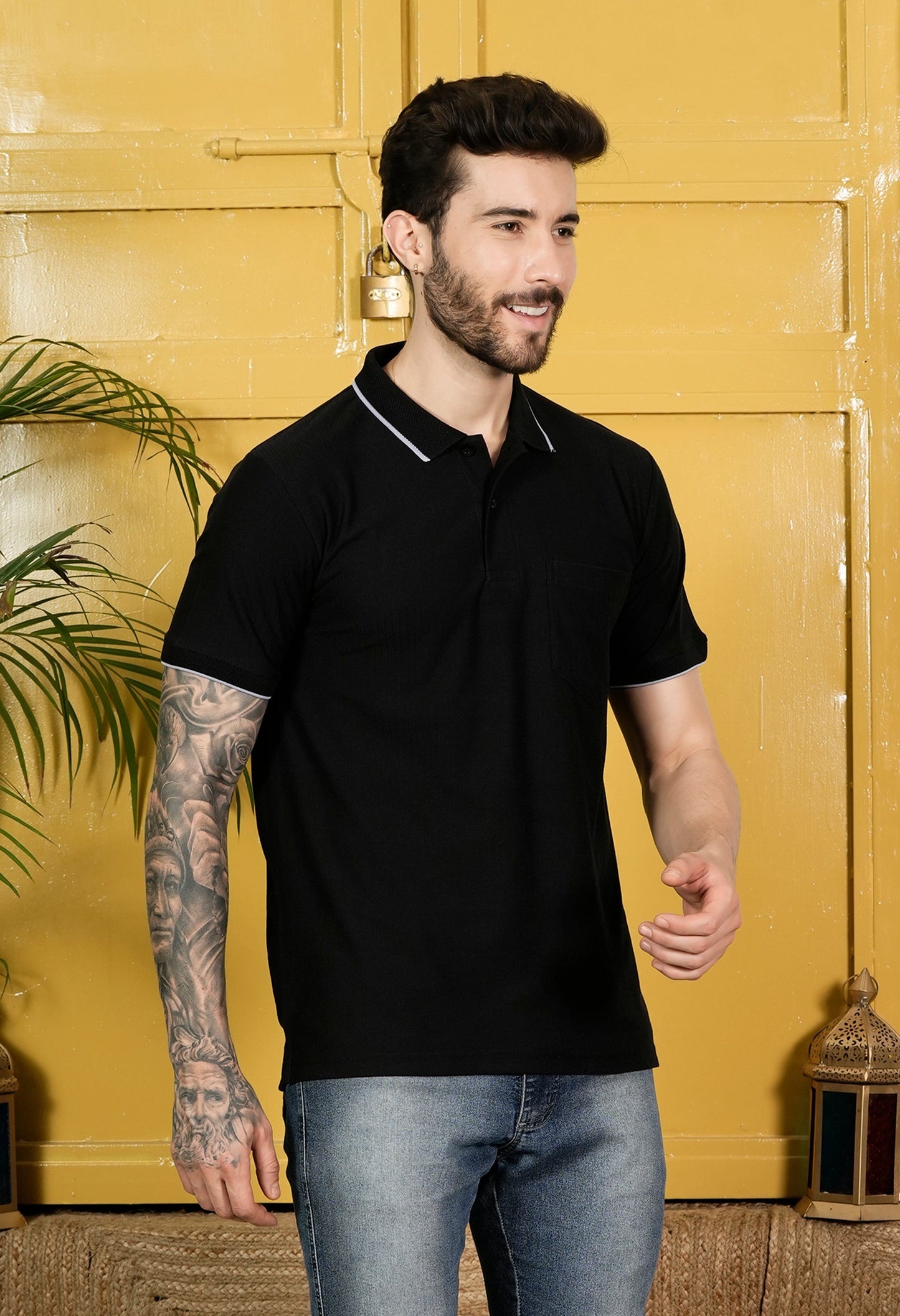 Arbour Men Polo Neck Half Sleeves T-Shirt